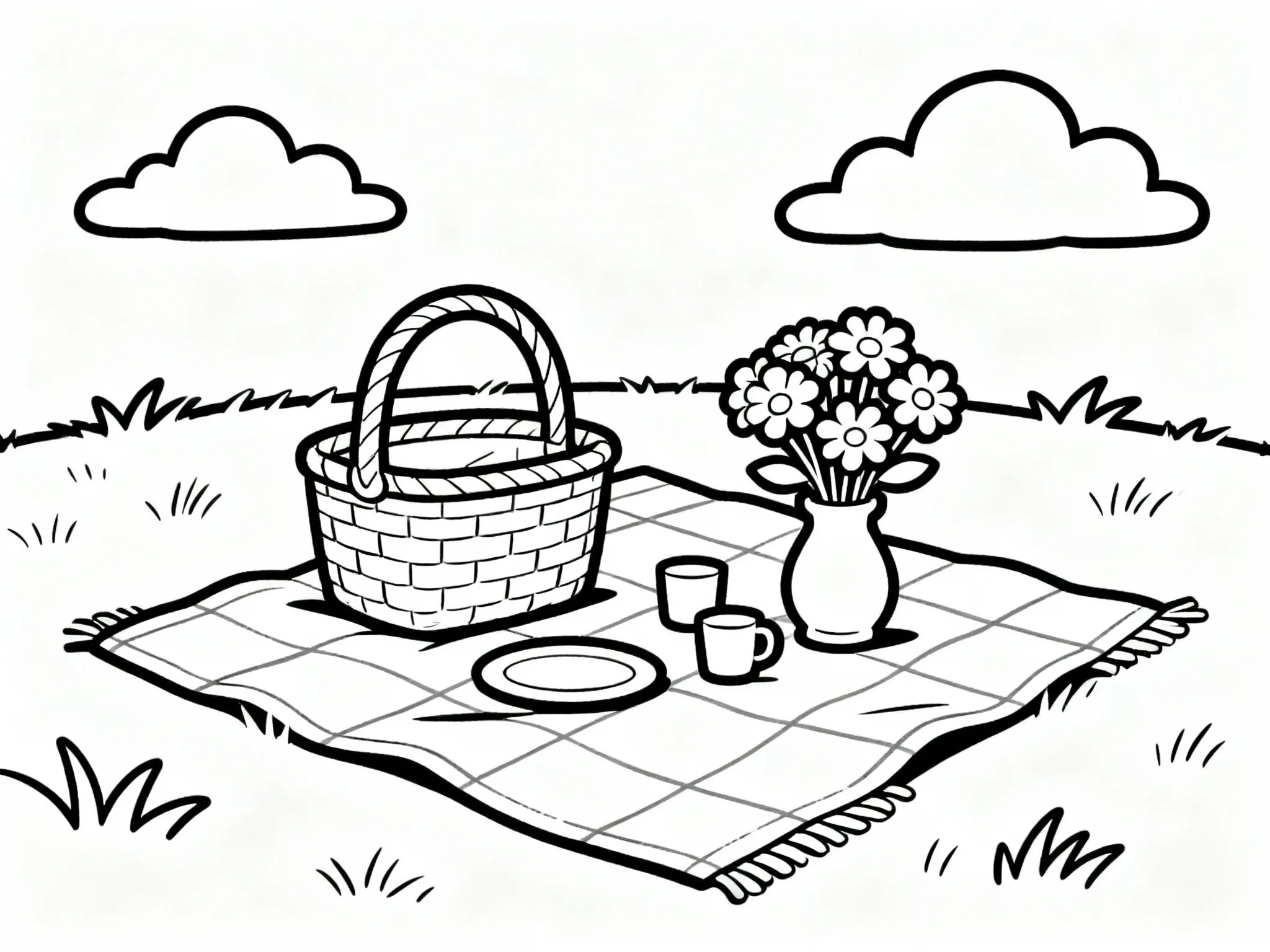 Spring Picnic Scene