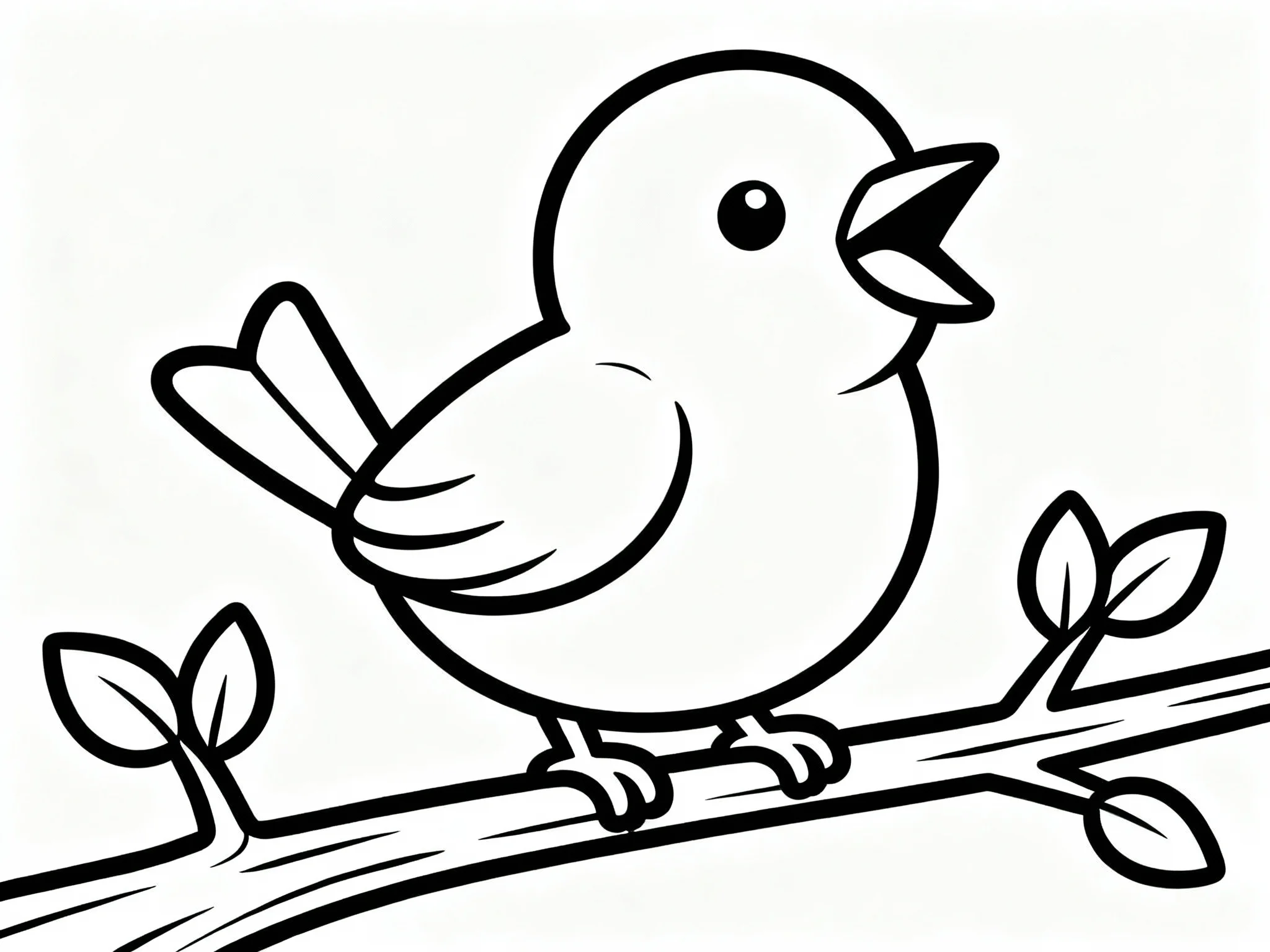 Singing Bird on a Branch