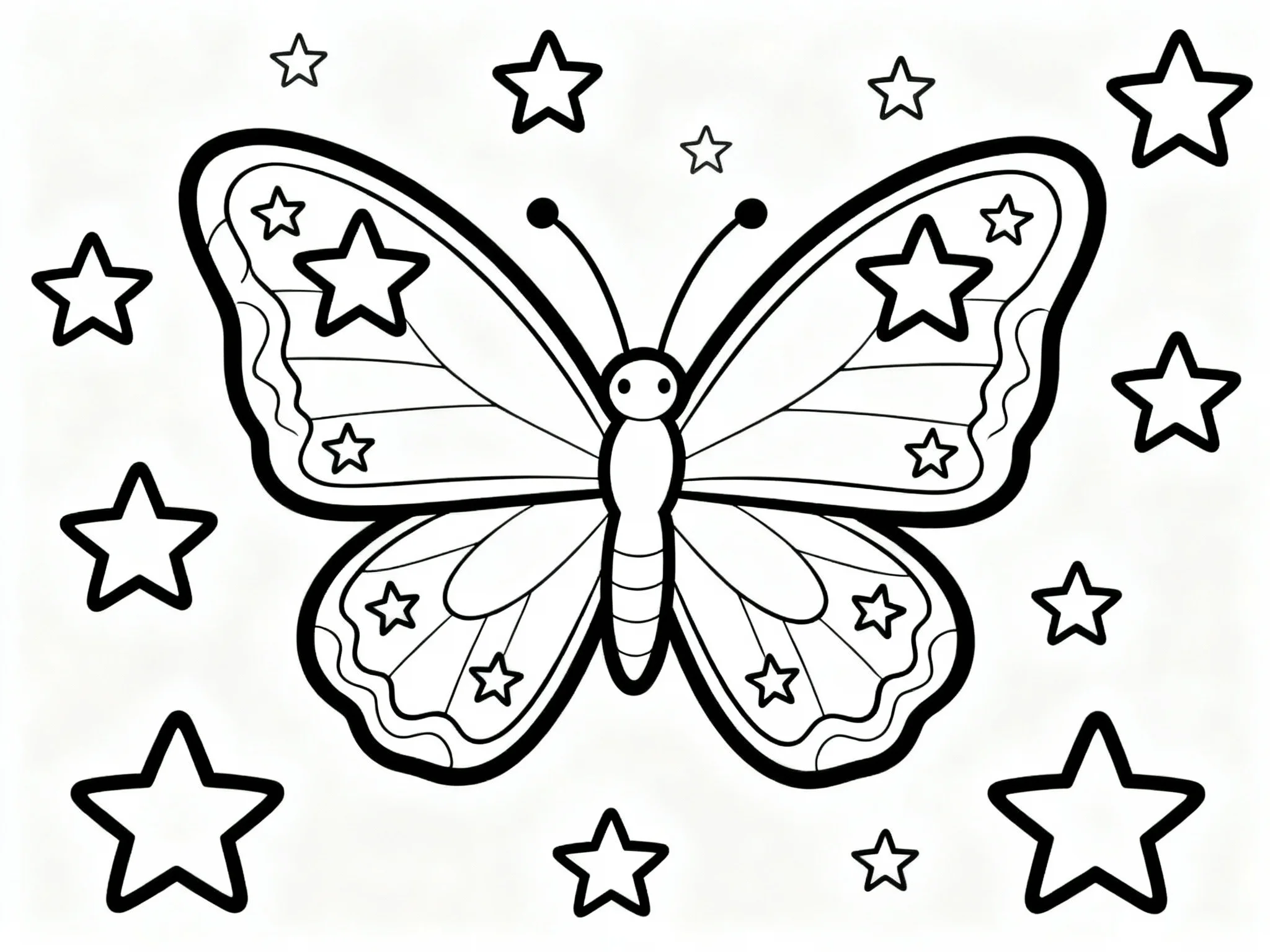 Butterfly with Stars