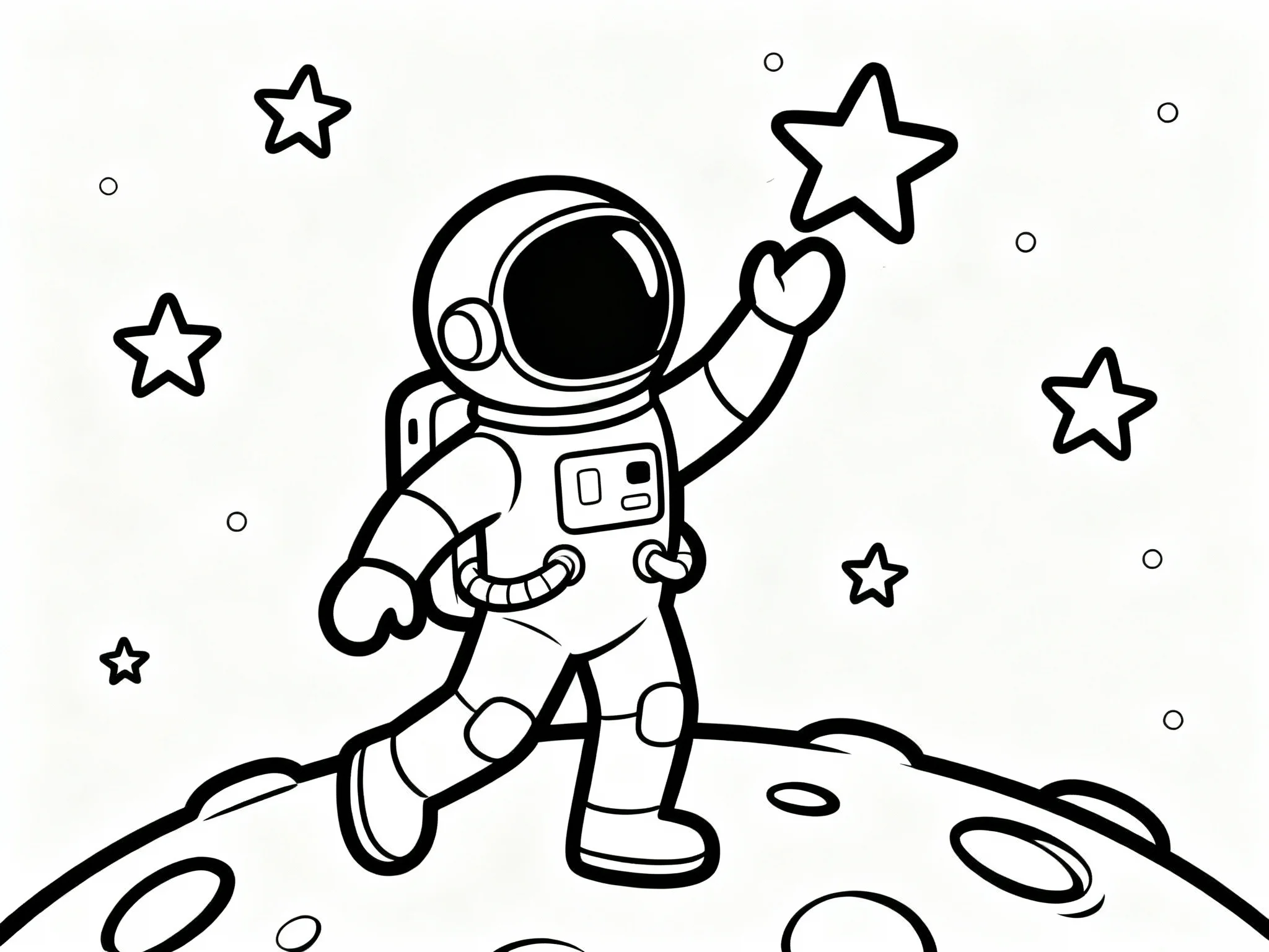 Astronaut Reaching Stars