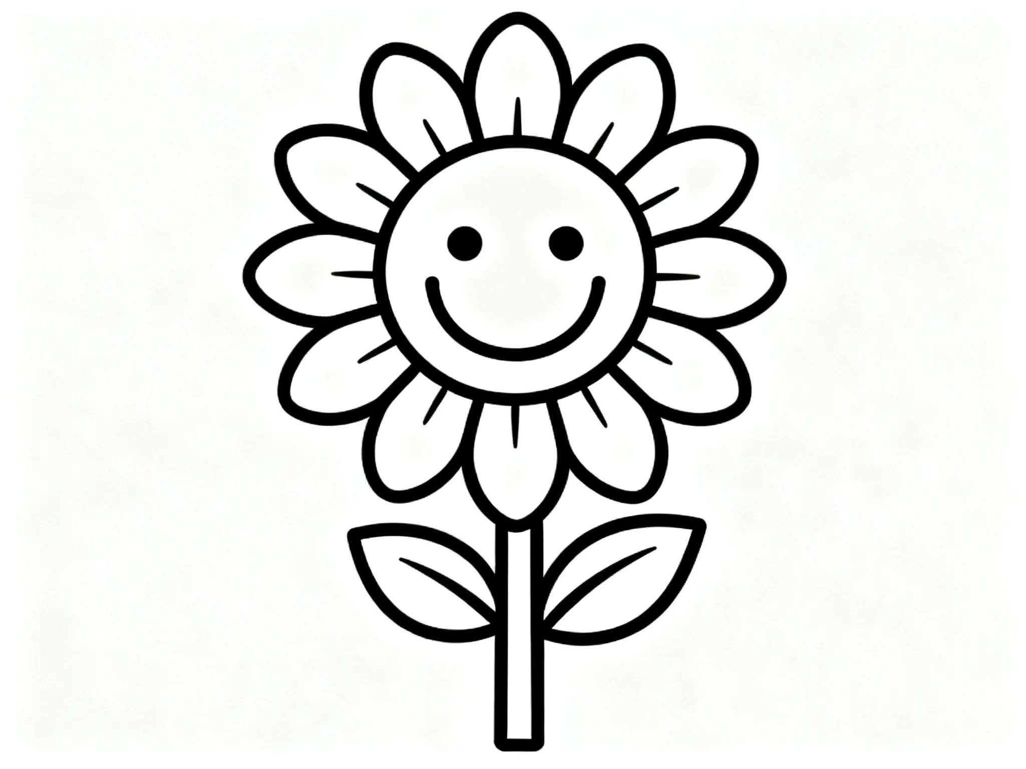 Single Smiling Sunflower