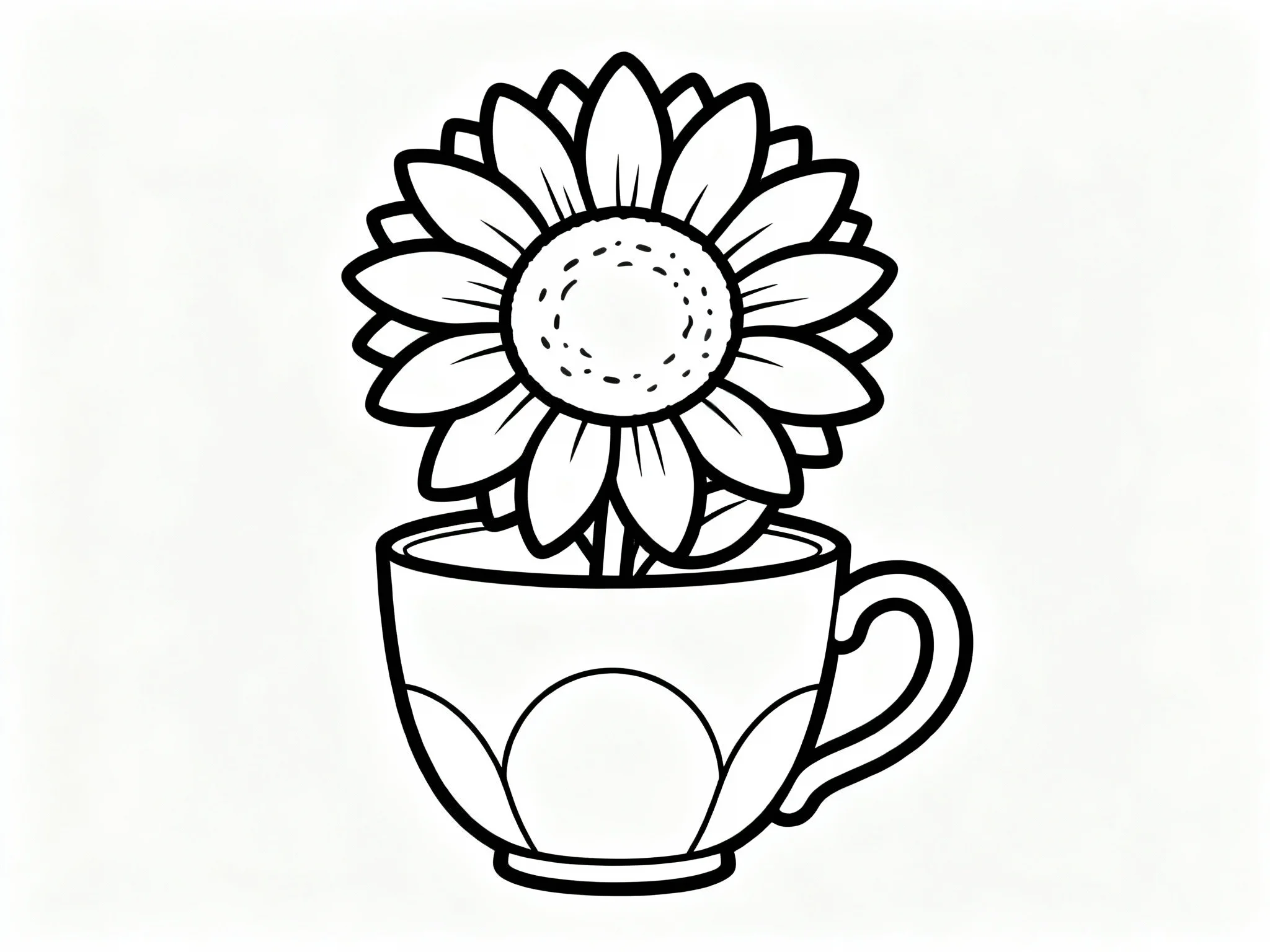 Sunflower in Teacup