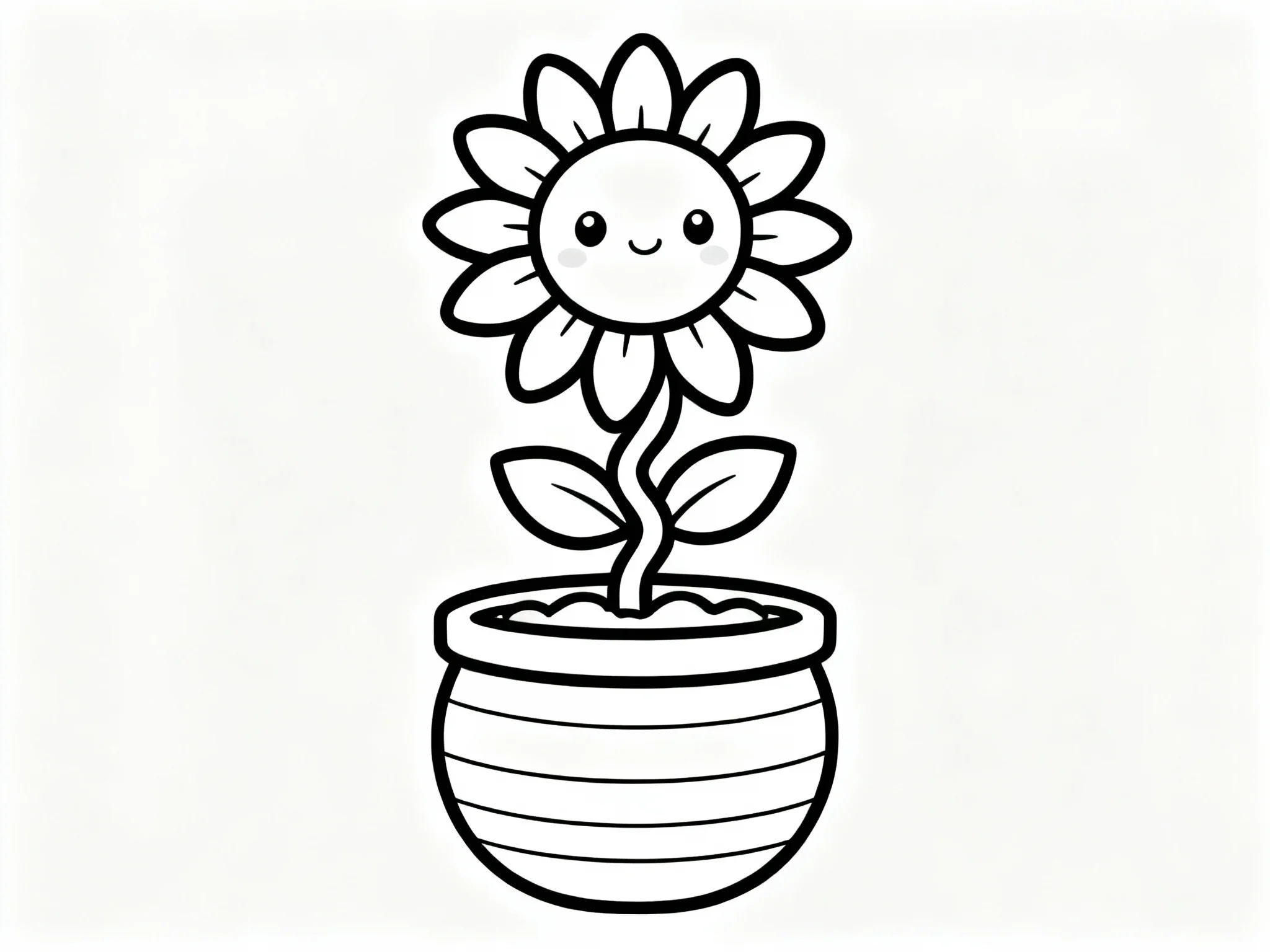 Sunflower in a Pot