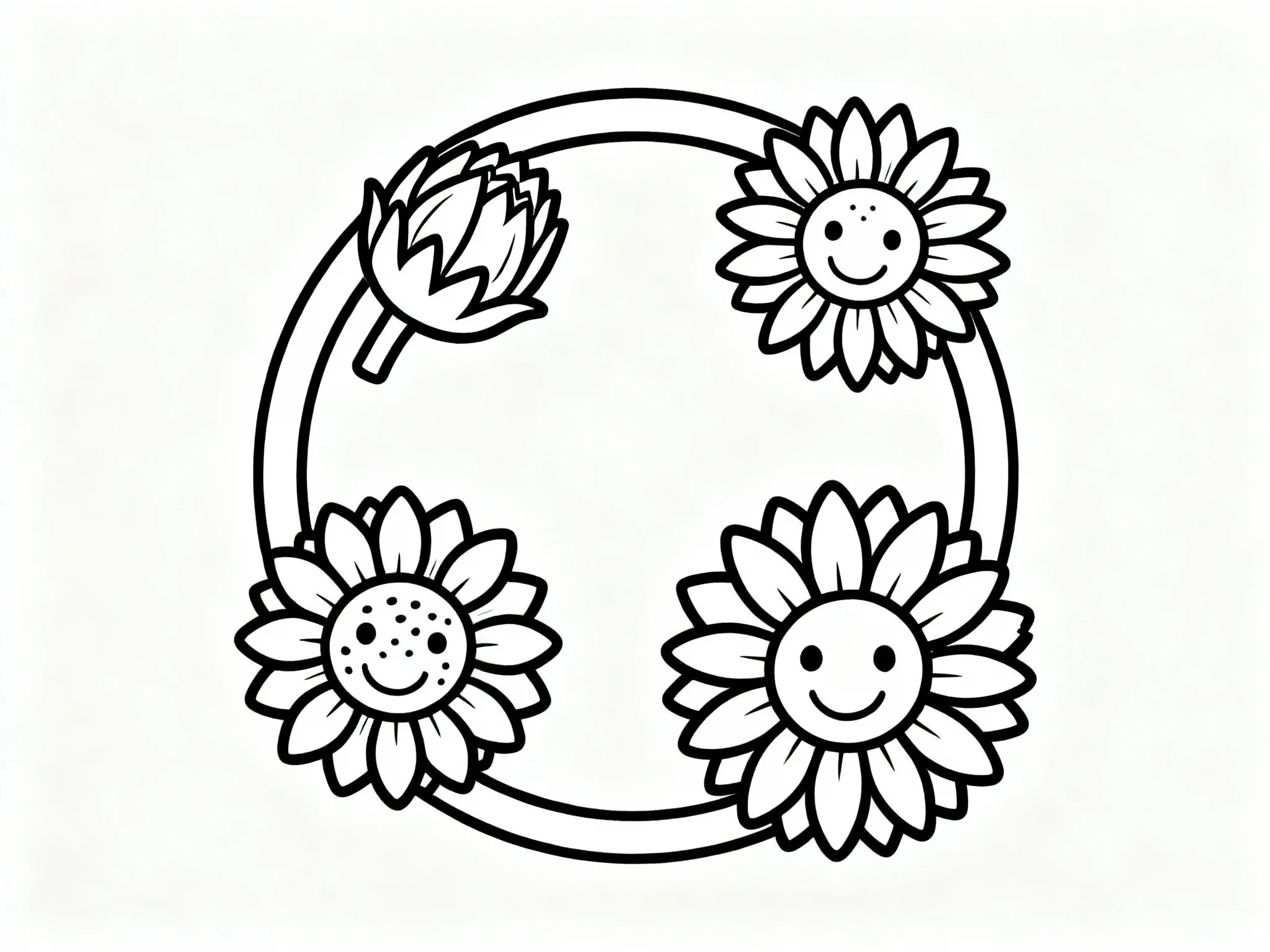 Sunflower with Four Seasons