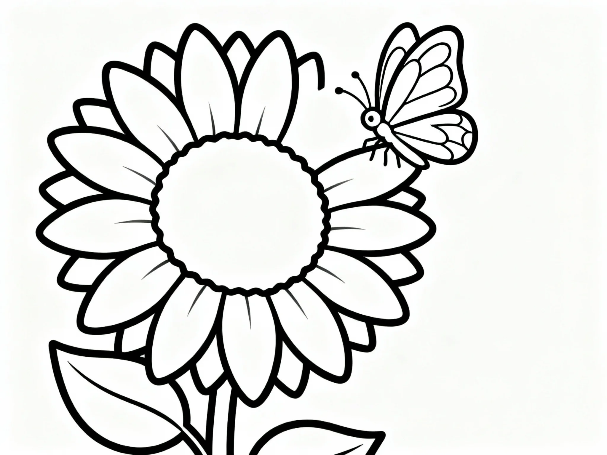 Sunflower and Butterfly