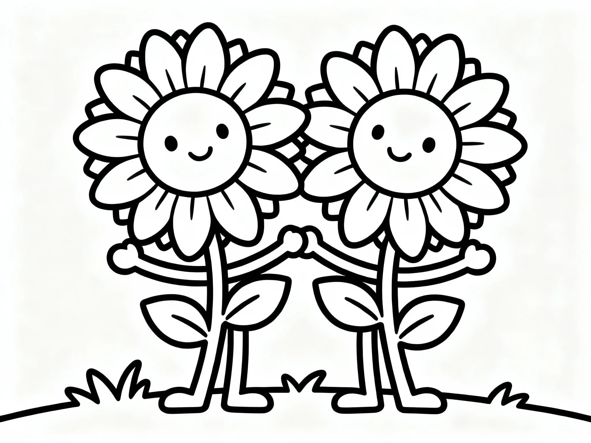 Two Sunflowers Friends