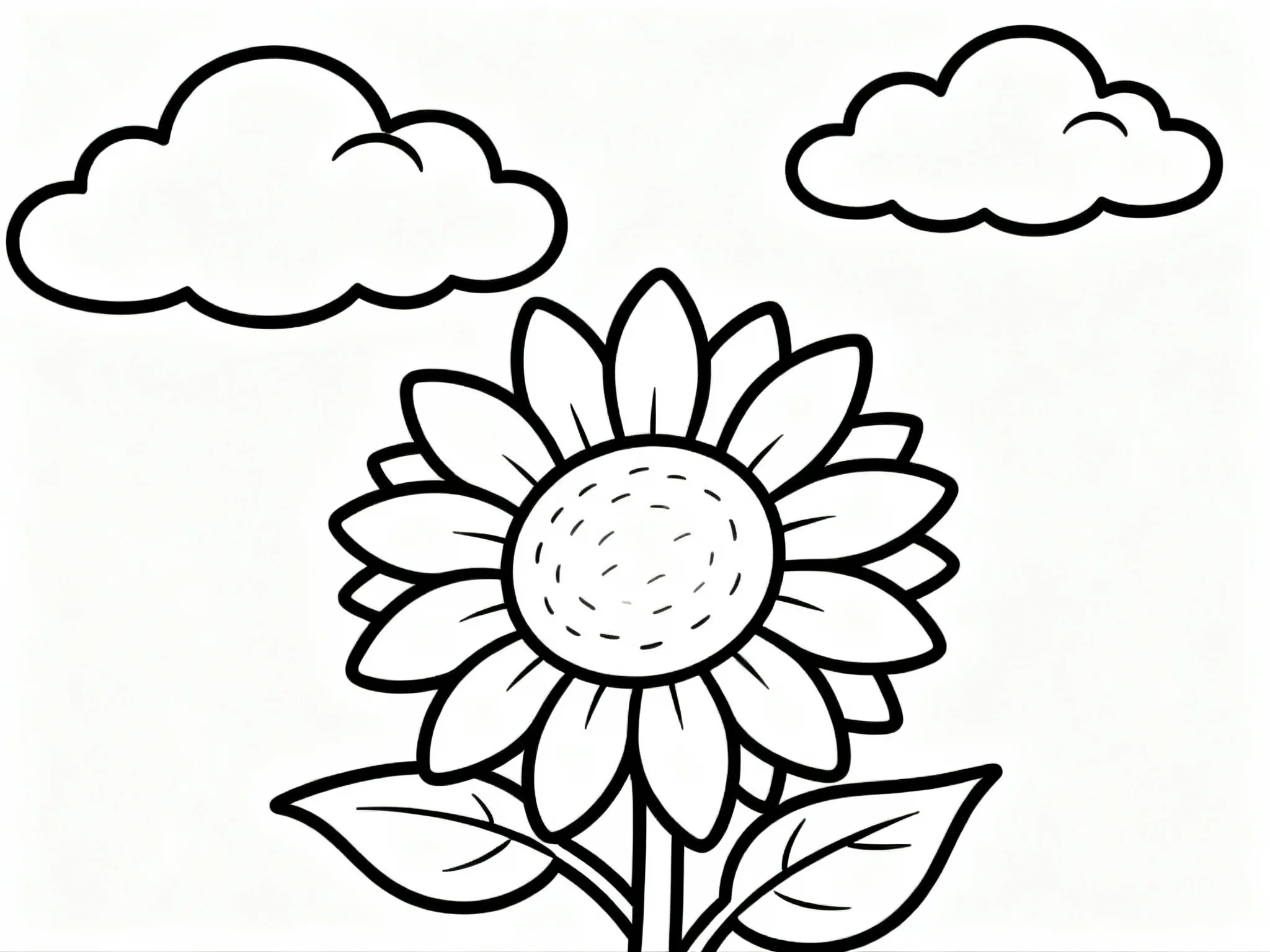 Sunflower with Clouds