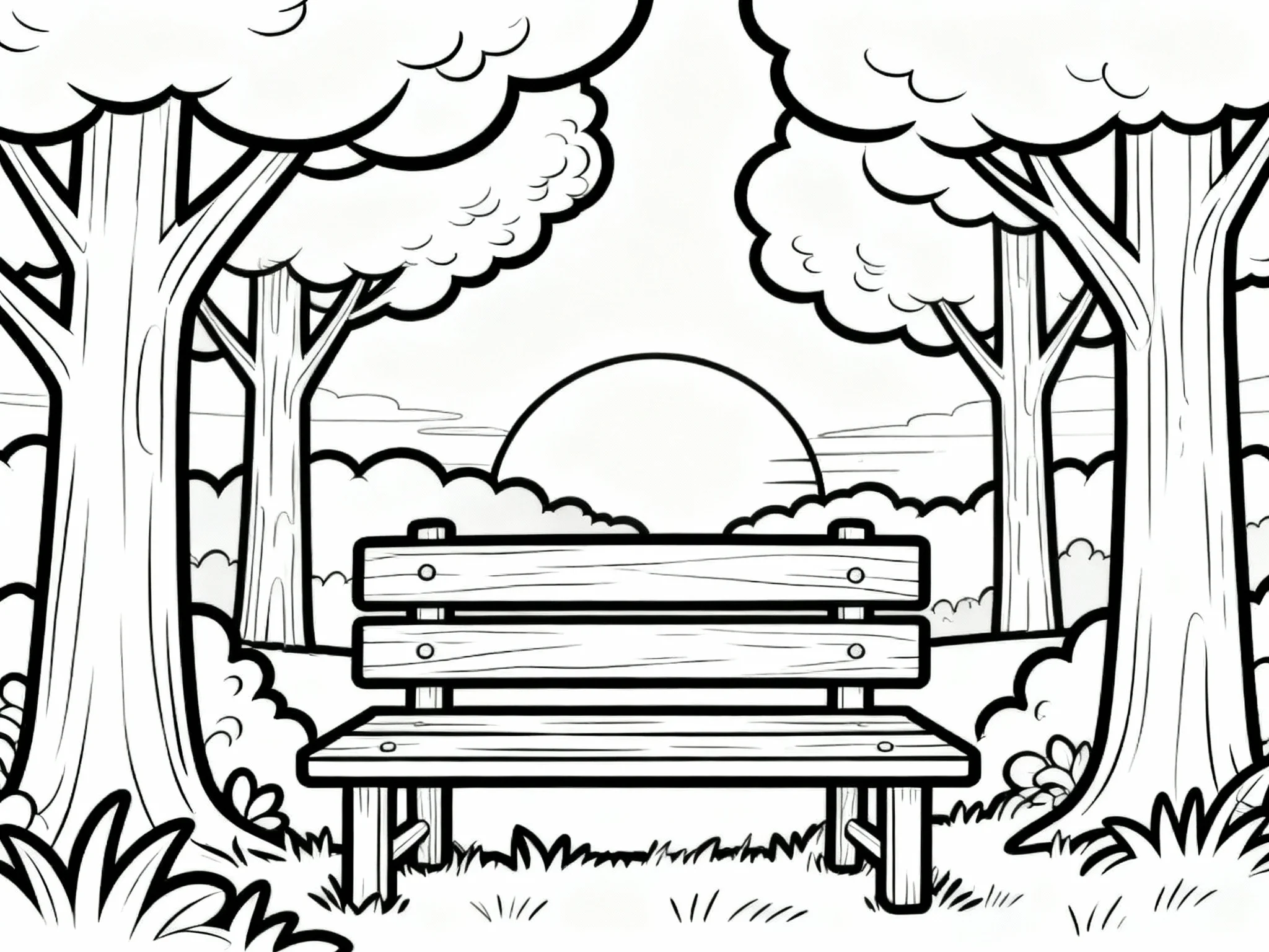 Bench by Trees