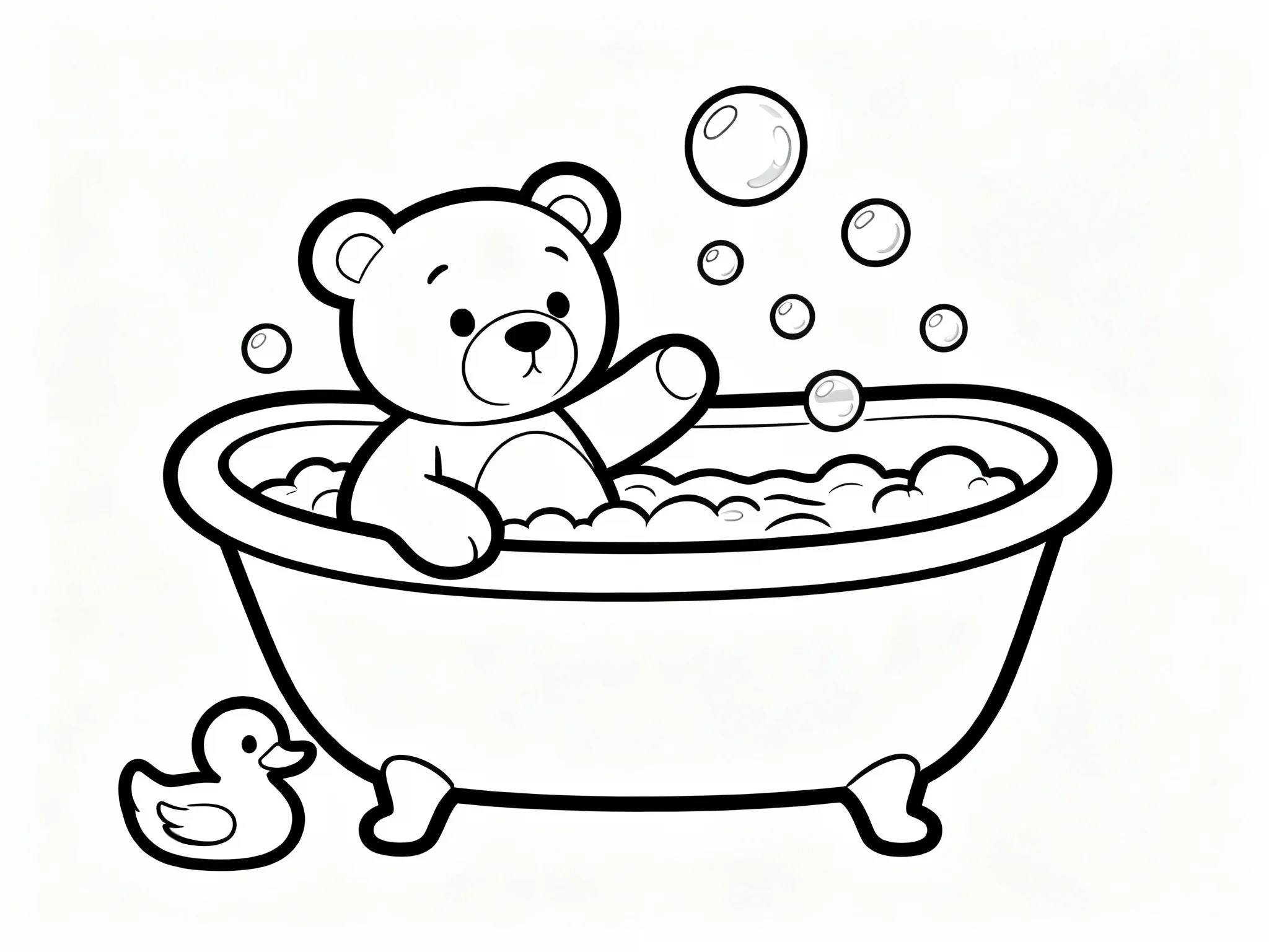 Teddy Bear in a Bathtub