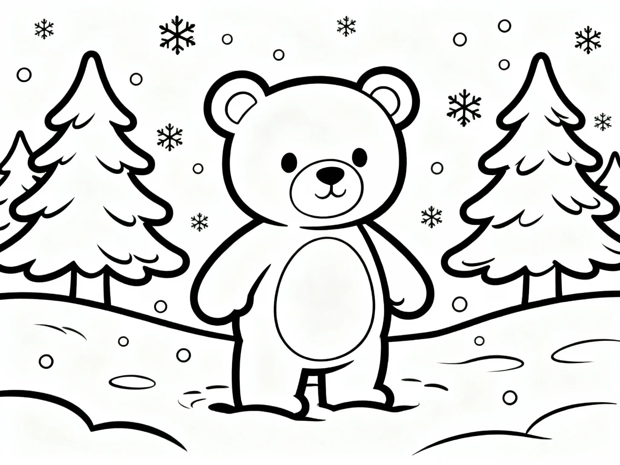 Teddy Bear in the Snow