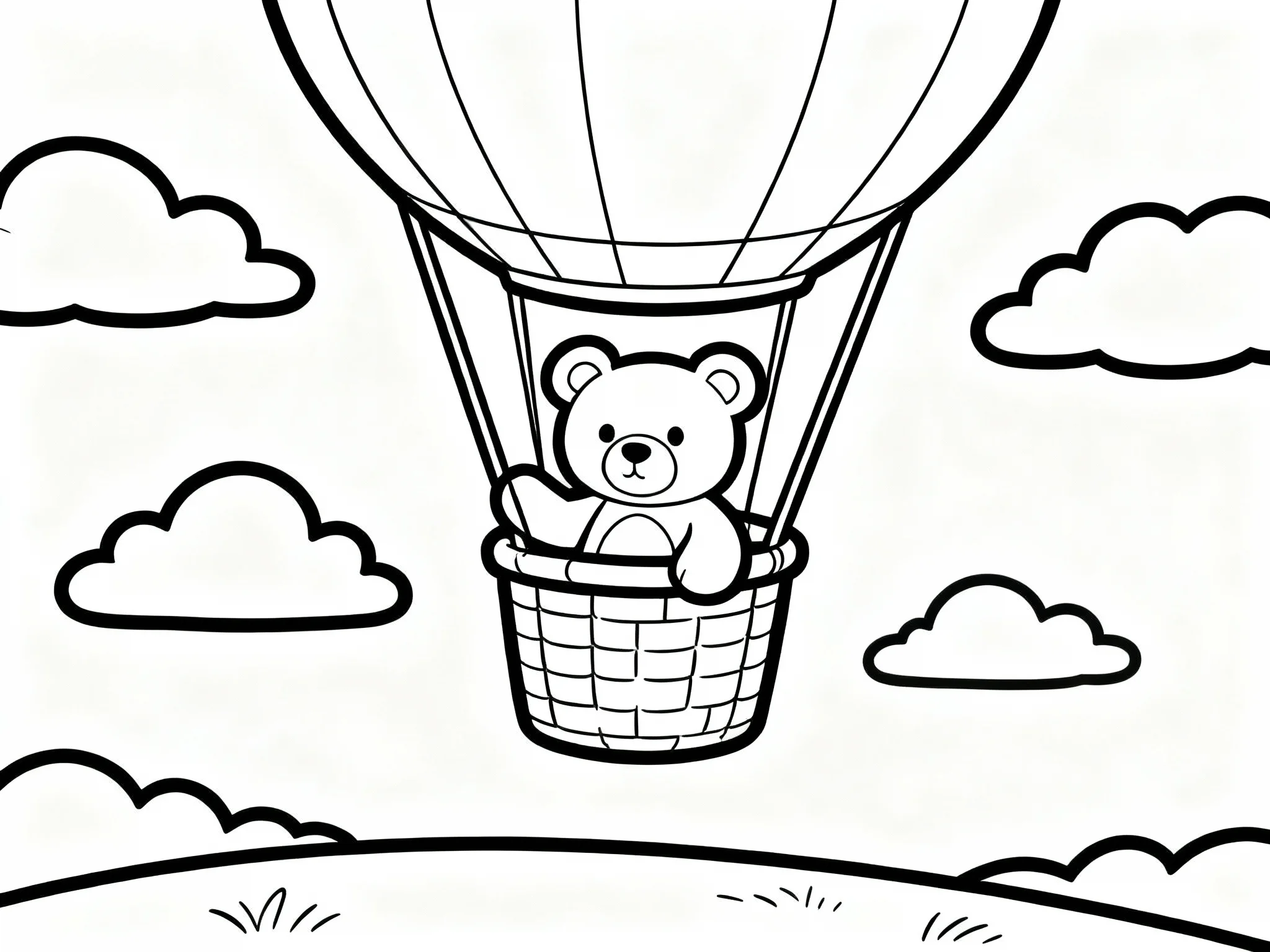 Teddy Bear in a Hot Air Balloon