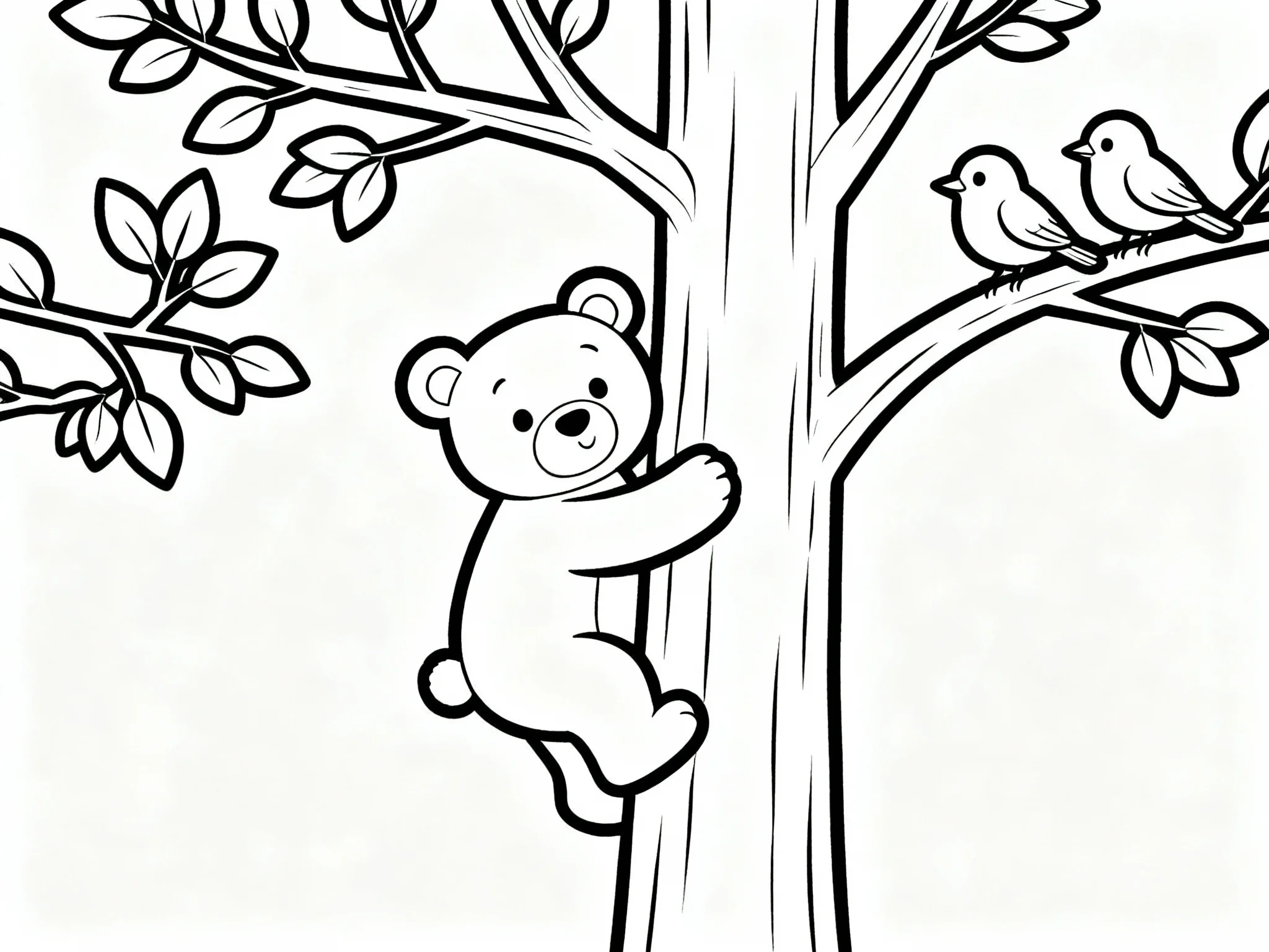 Teddy Bear Climbing a Tree