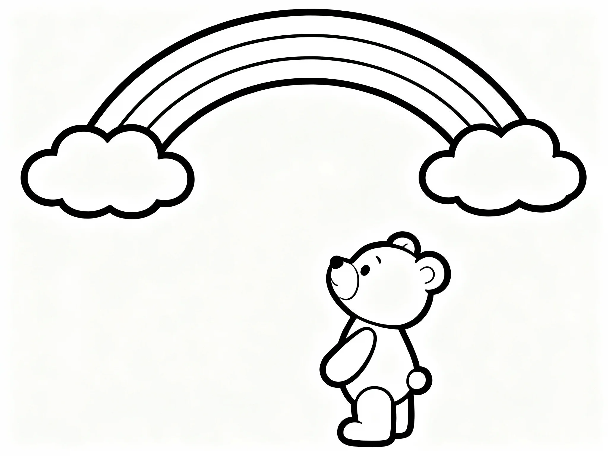 Teddy Bear with Rainbow