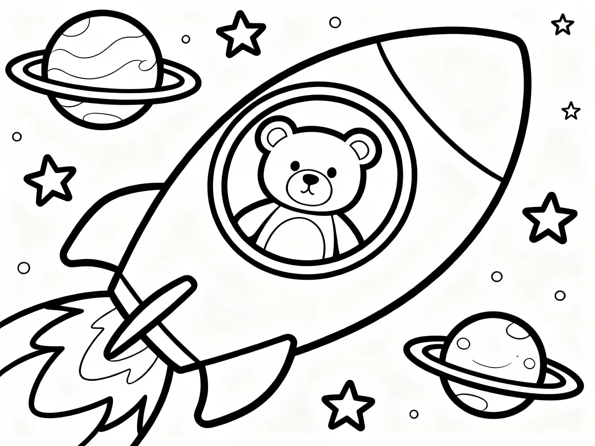 Teddy Bear in a Rocket