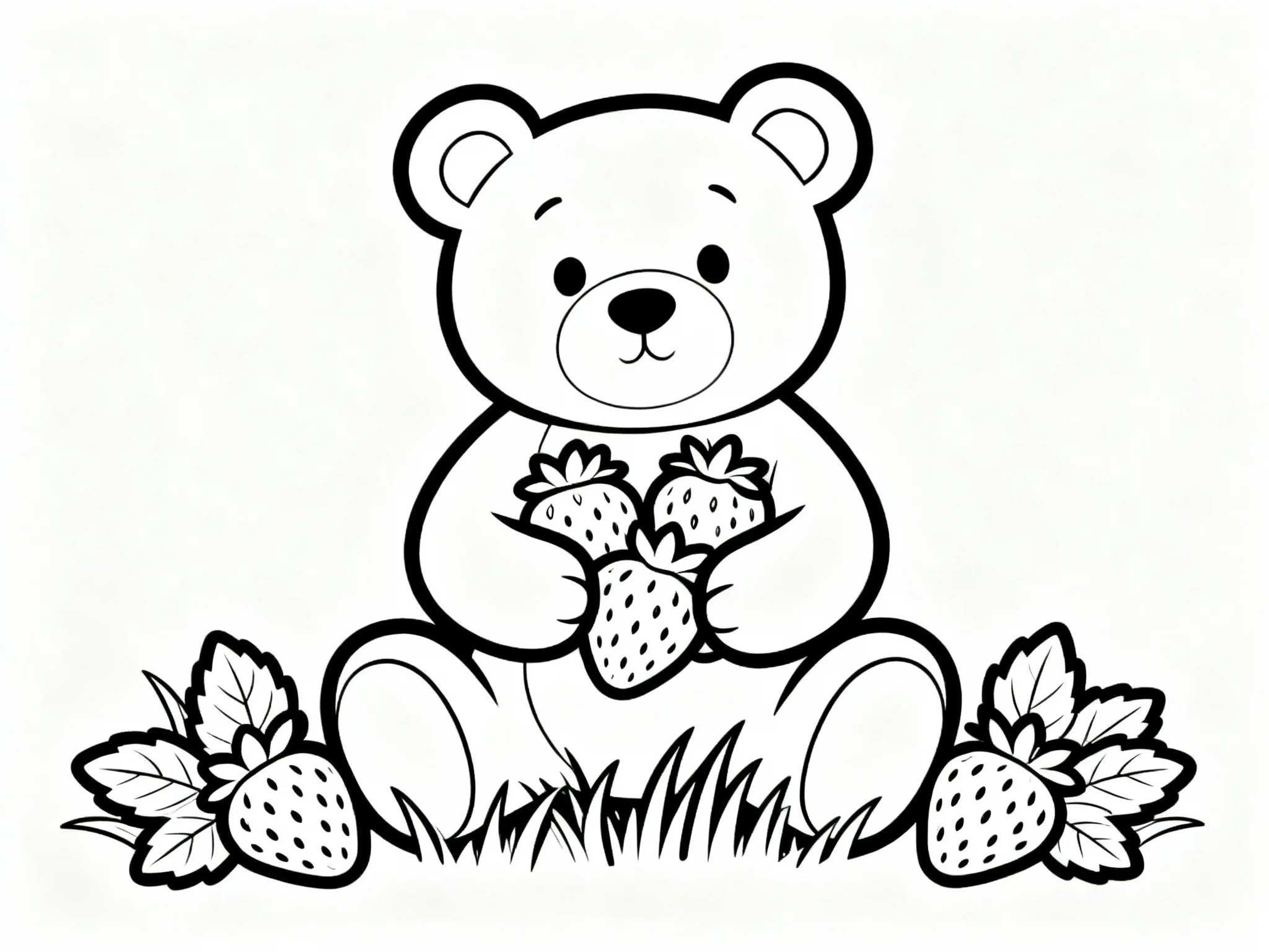 Teddy Bear with Strawberries
