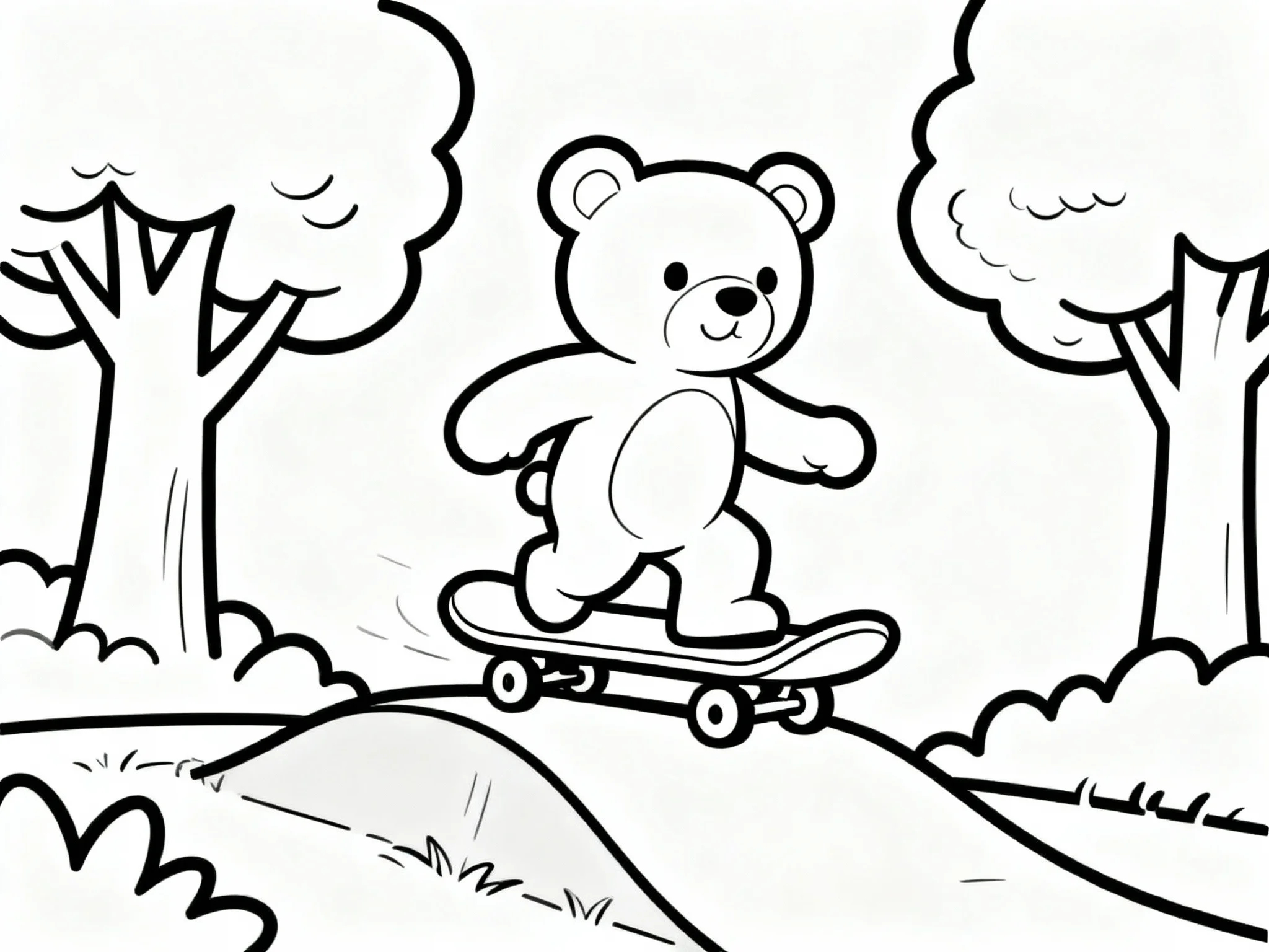 Teddy Bear on a Skateboard