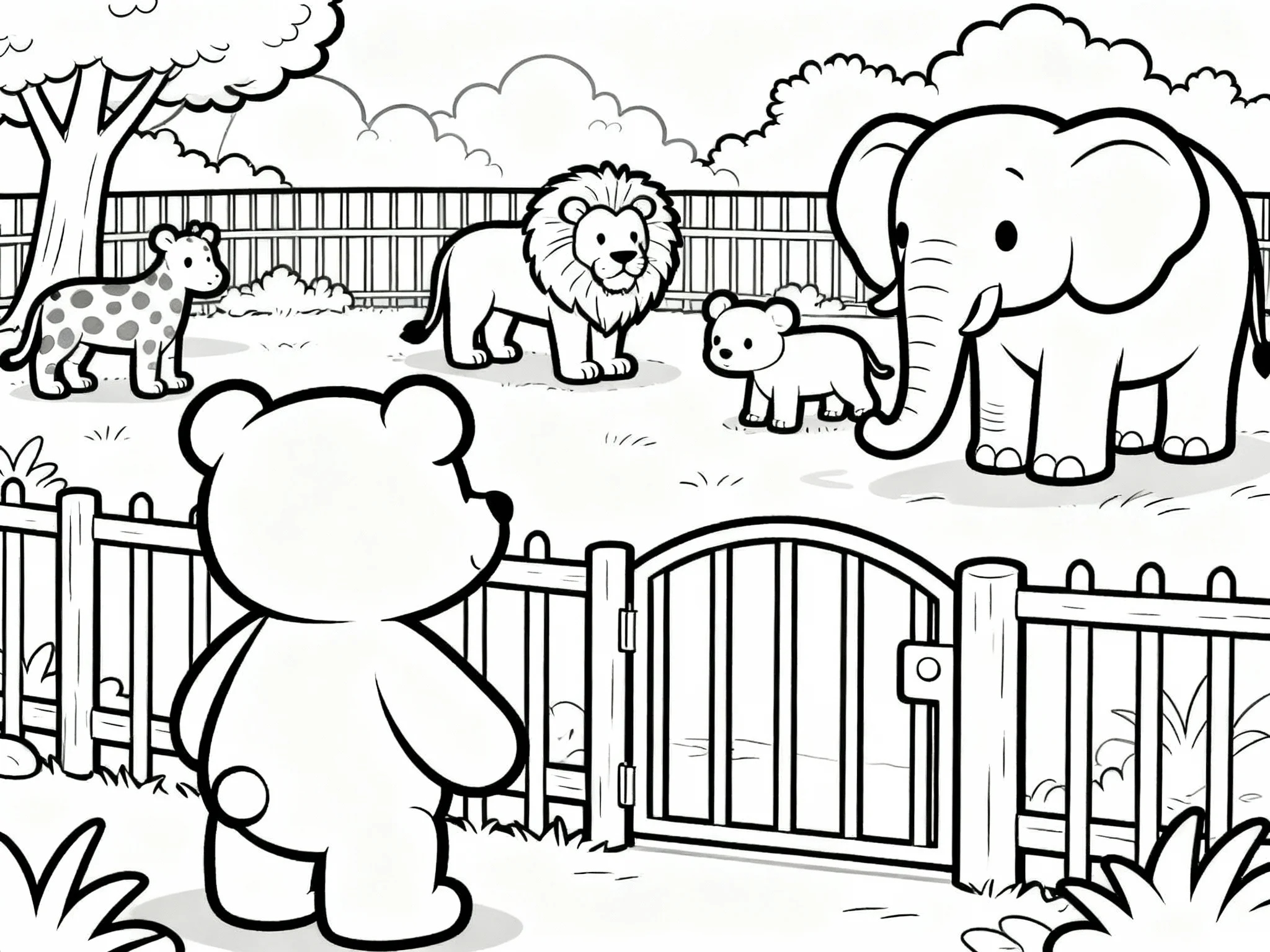 Teddy Bear at the Zoo