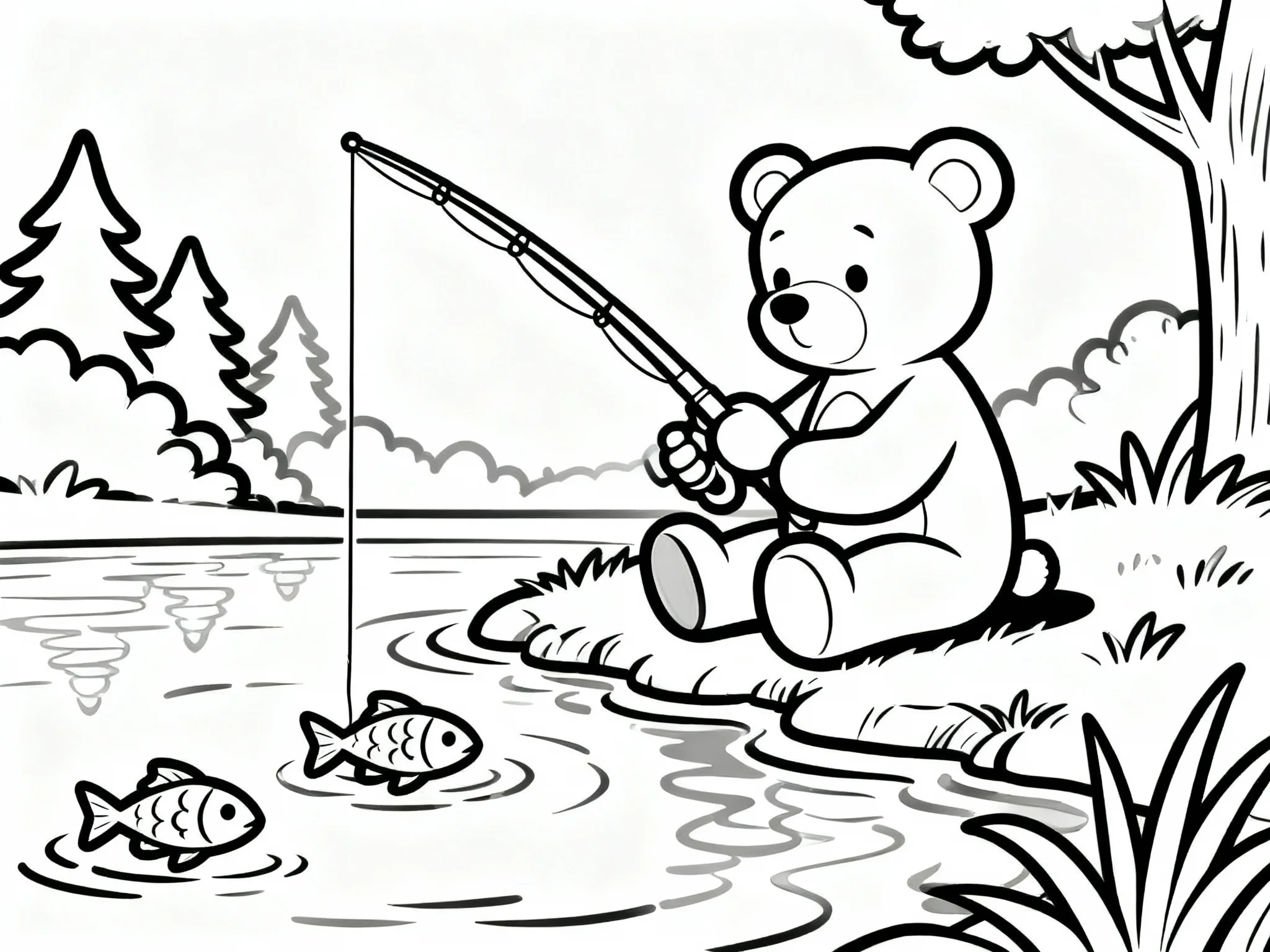 Teddy Bear Fishing