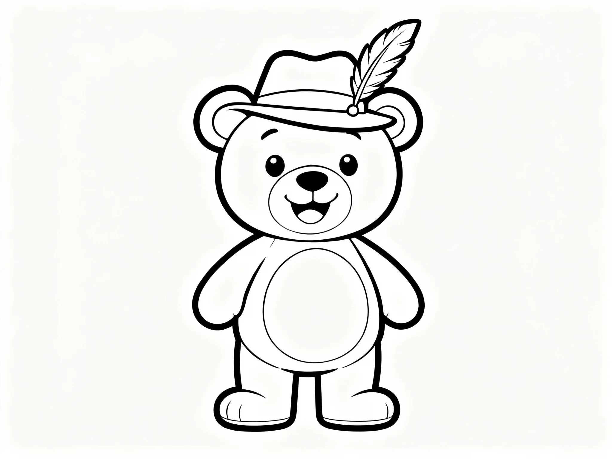 Teddy Bear with Feather Hat