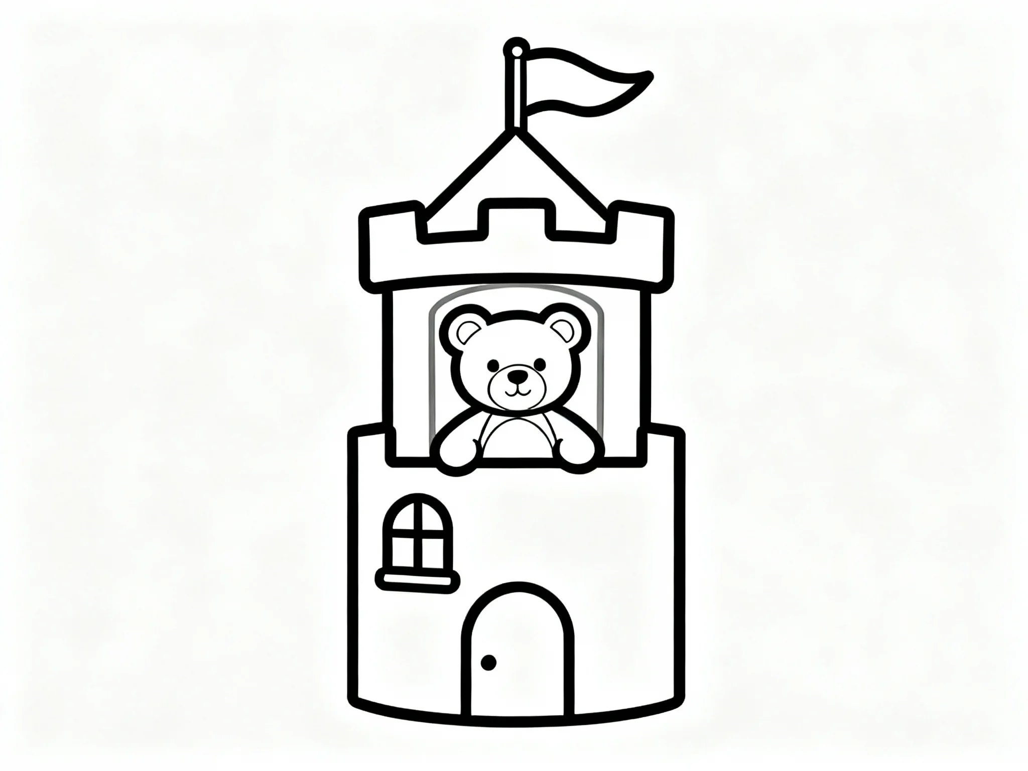 Teddy Bear in a Castle