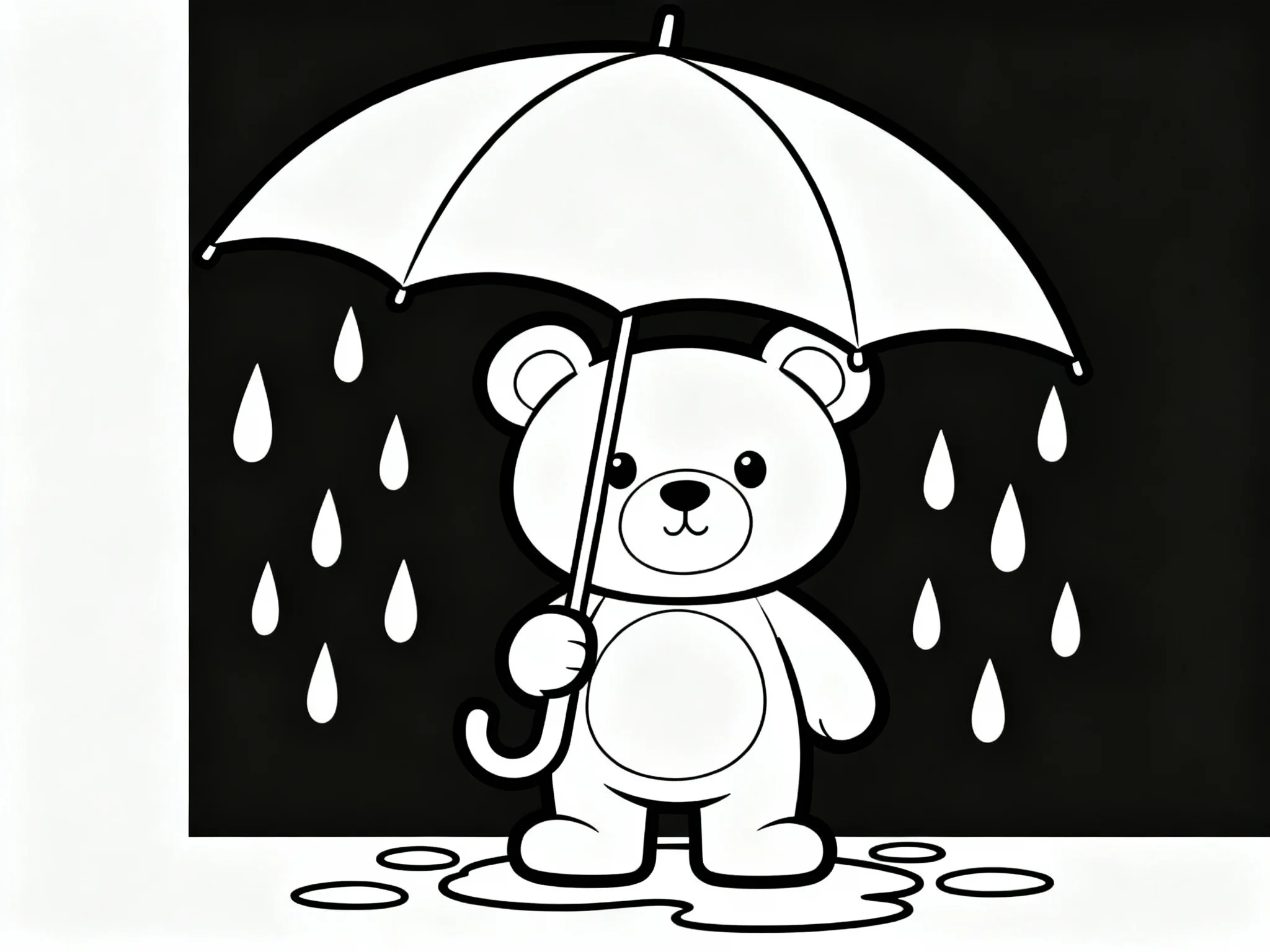 Teddy Bear in the Rain