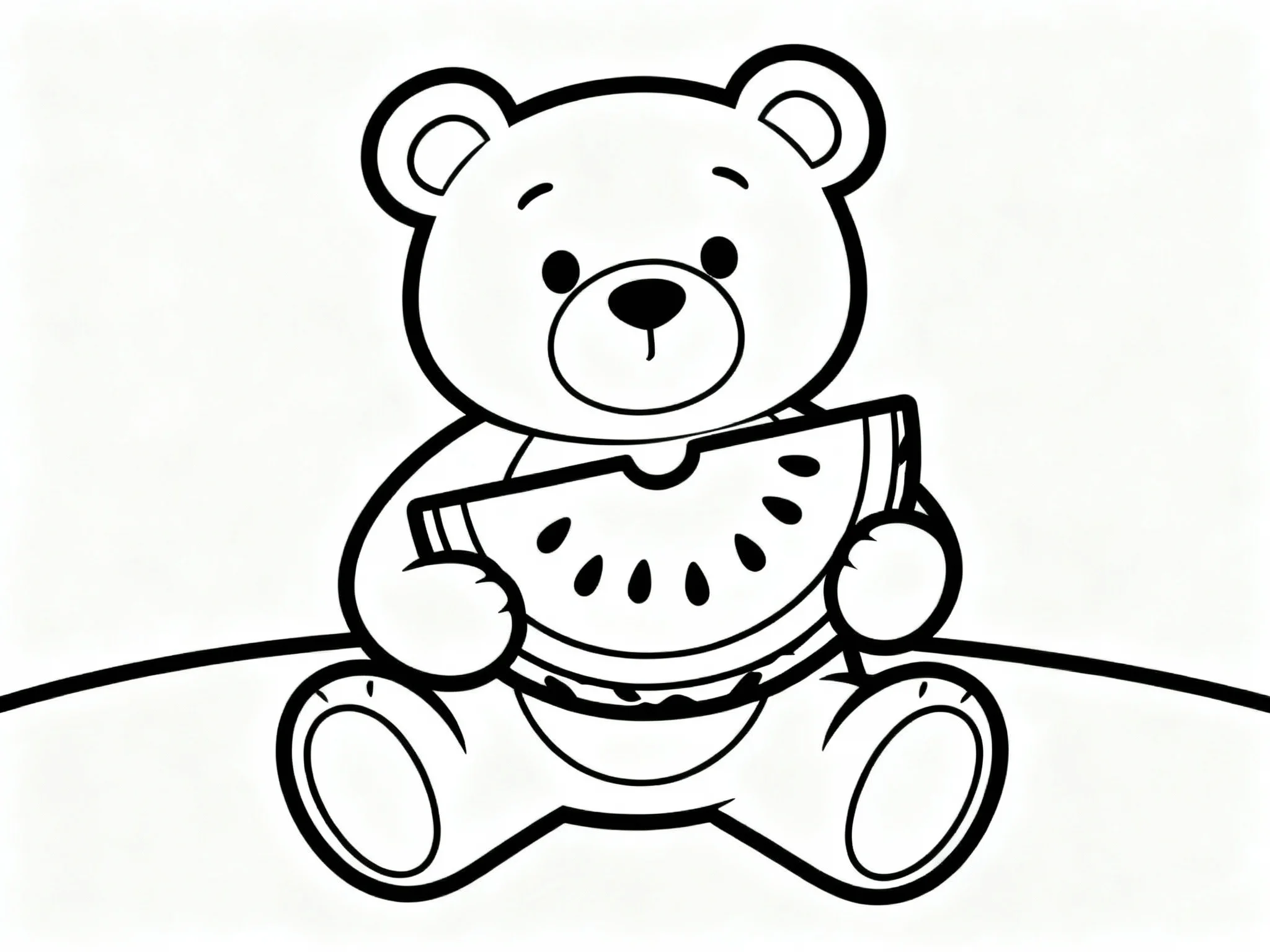 Teddy Bear with Watermelon