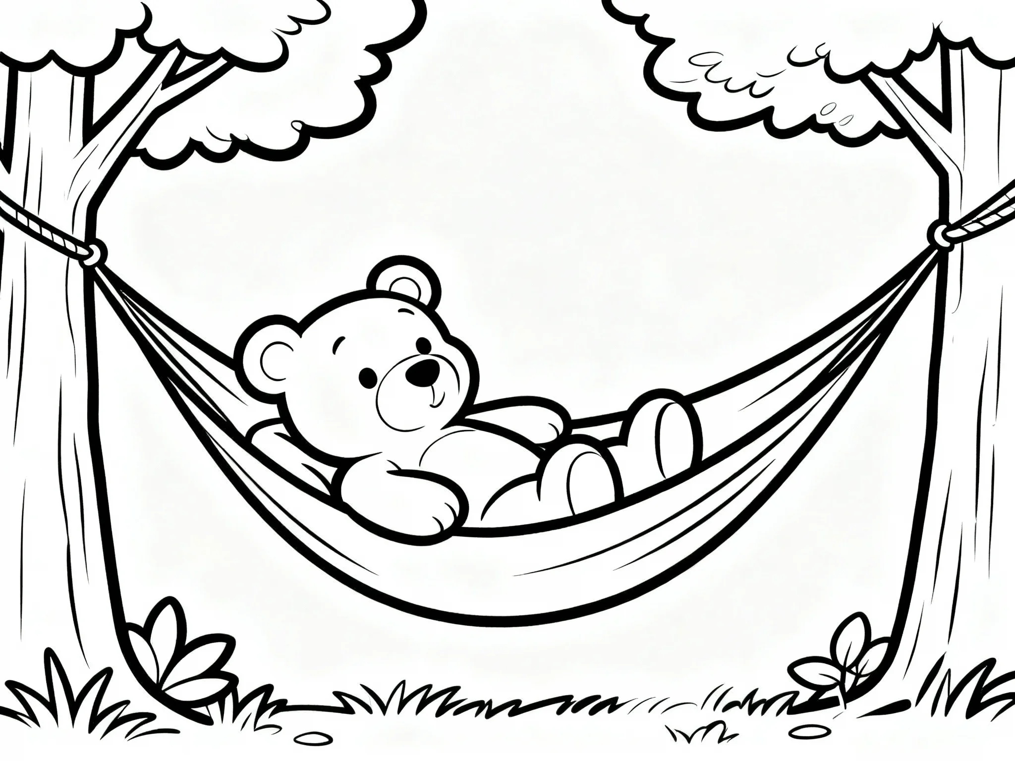 Teddy Bear in a Hammock