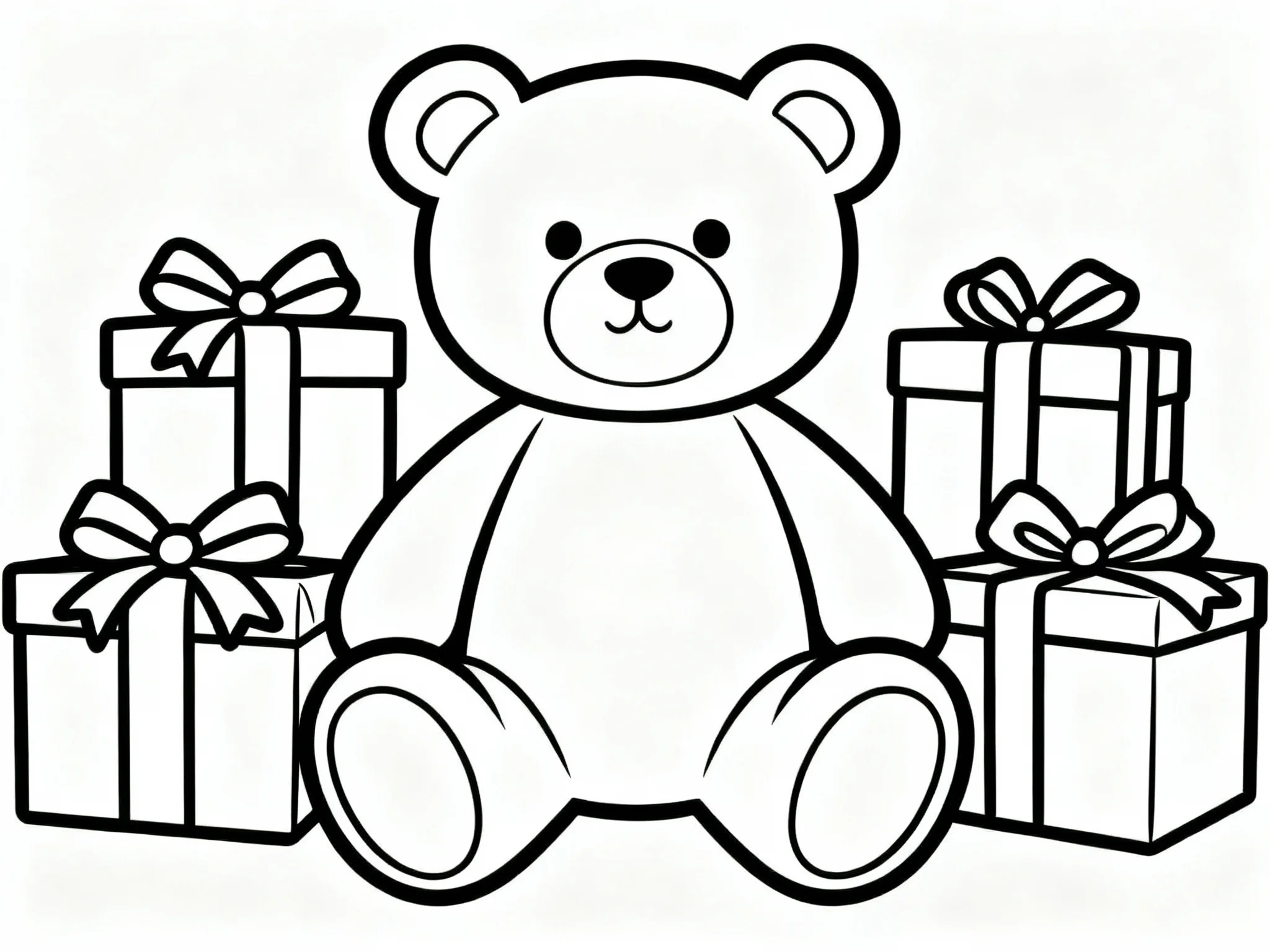 Teddy Bear with Gift Boxes