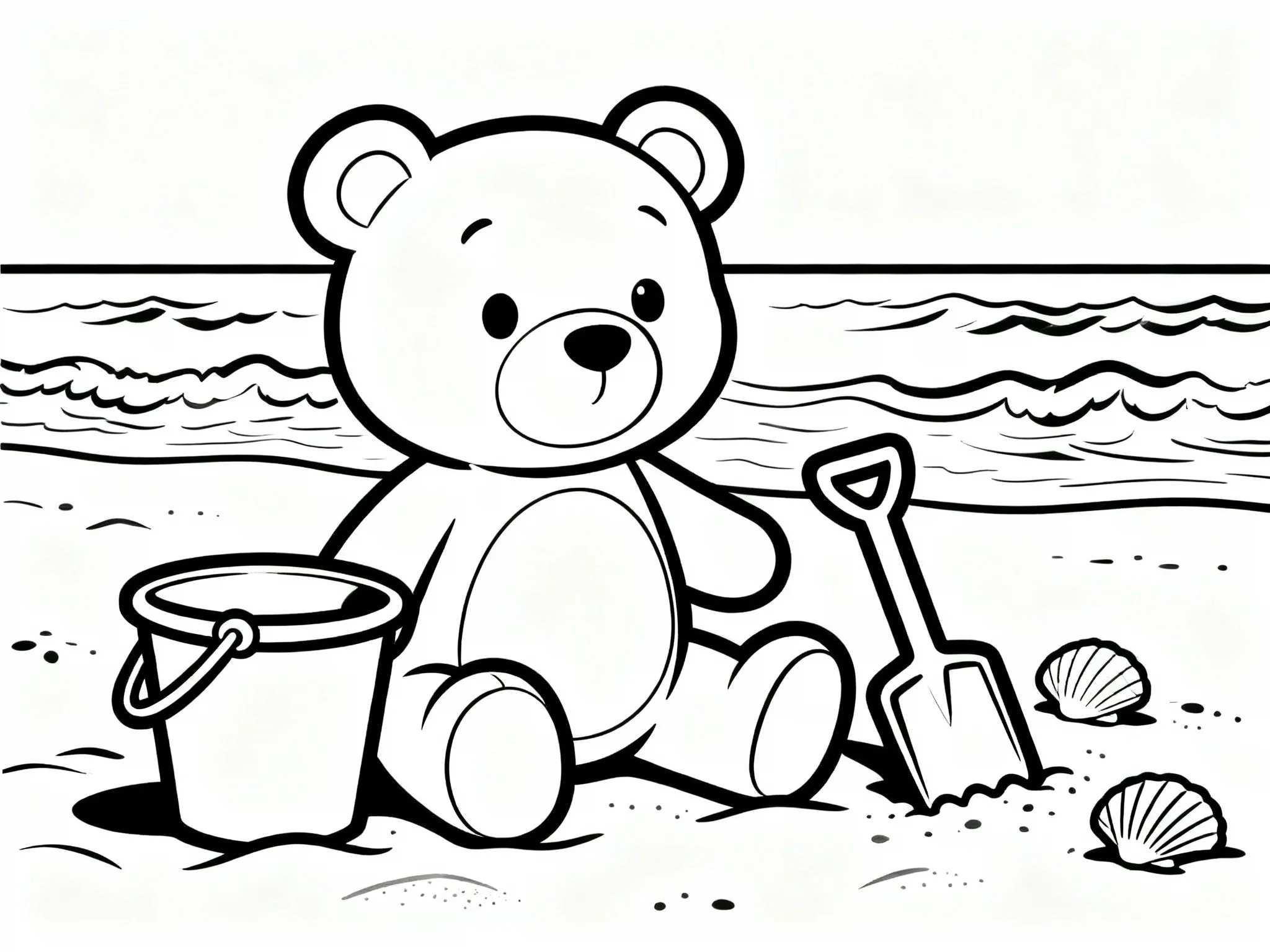 Teddy Bear at the Beach