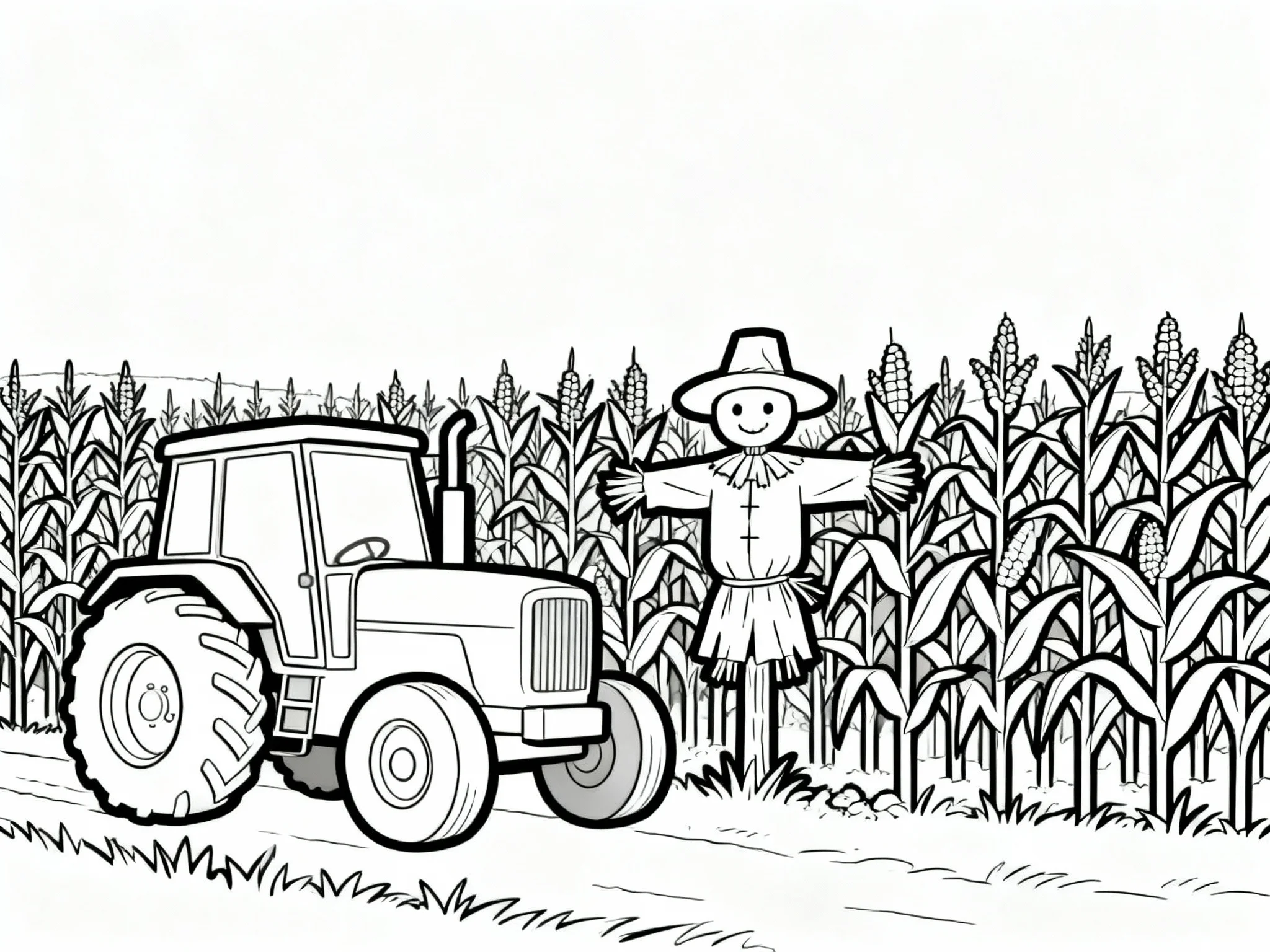 Tractor and Scarecrow