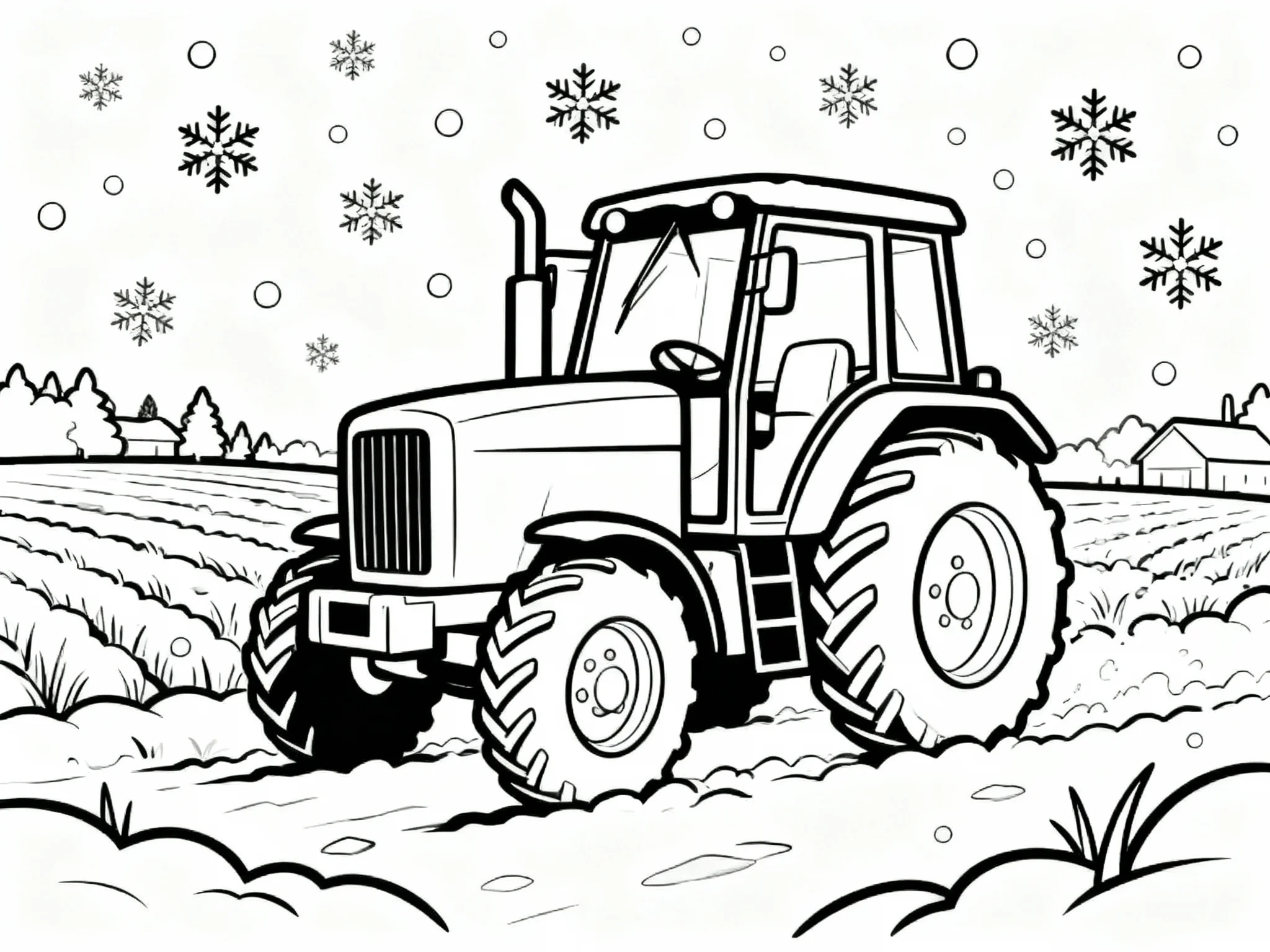 Tractor in the Snow