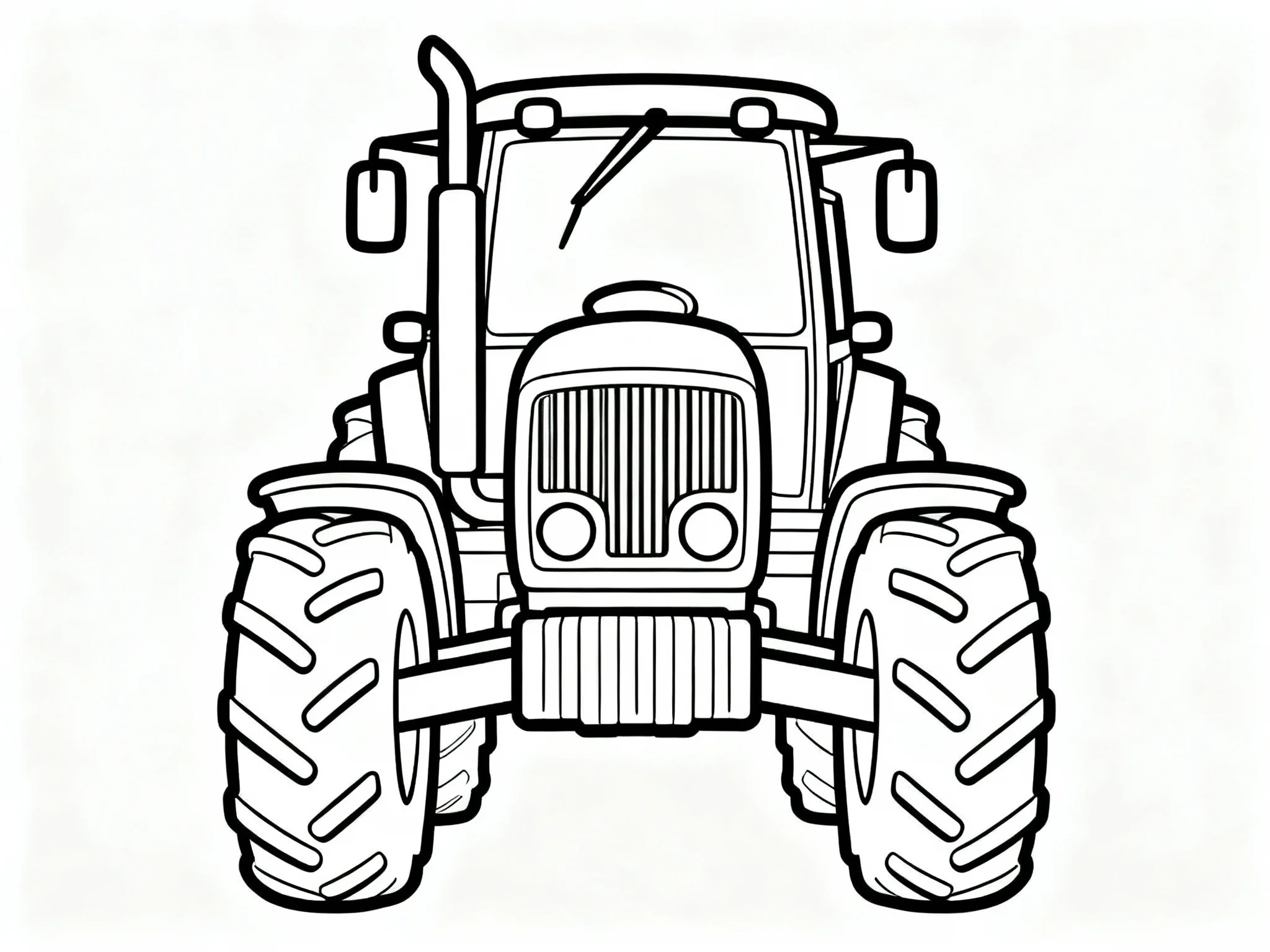 Red Tractor Front View