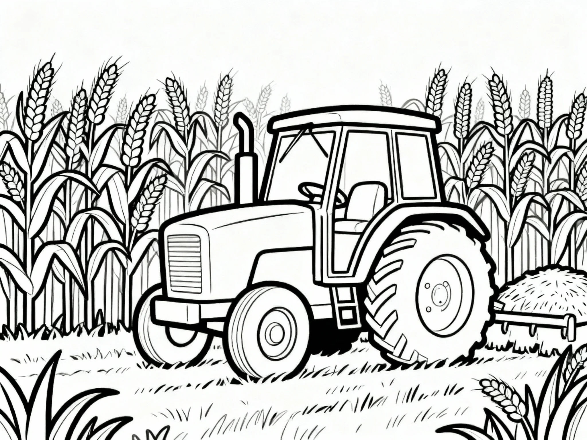 Tractor at Harvest Time