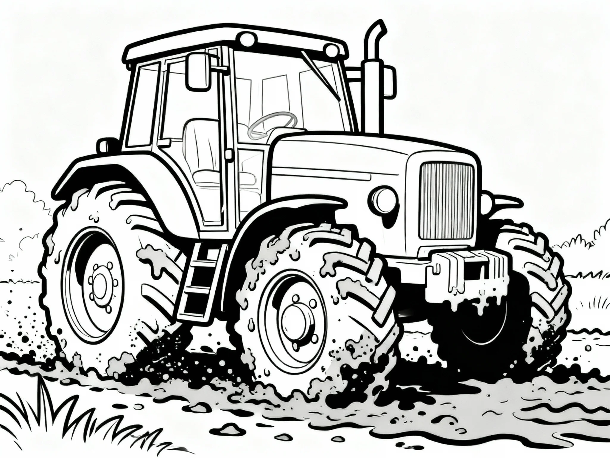 Tractor Through Mud