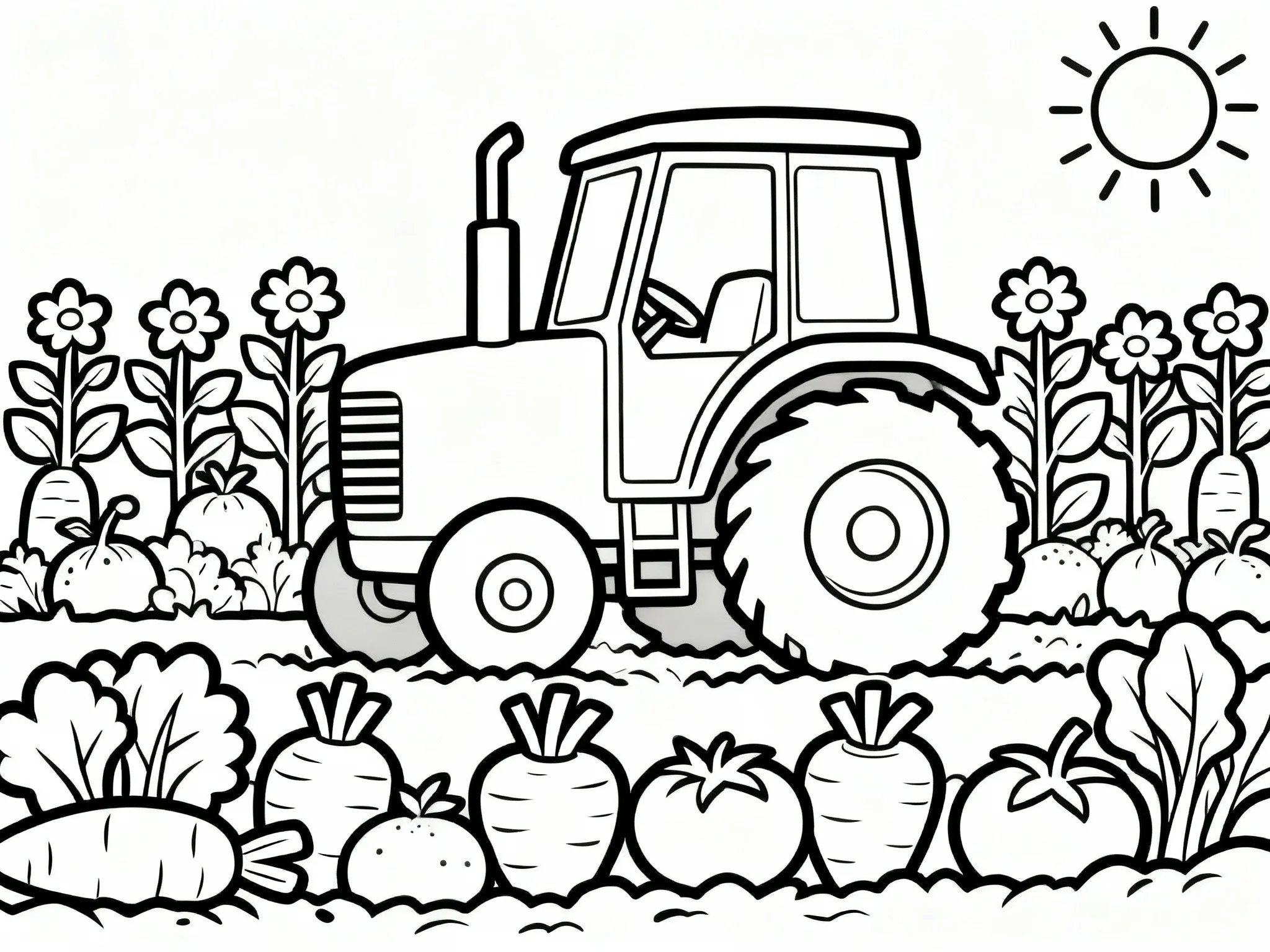 Tractor in the Garden