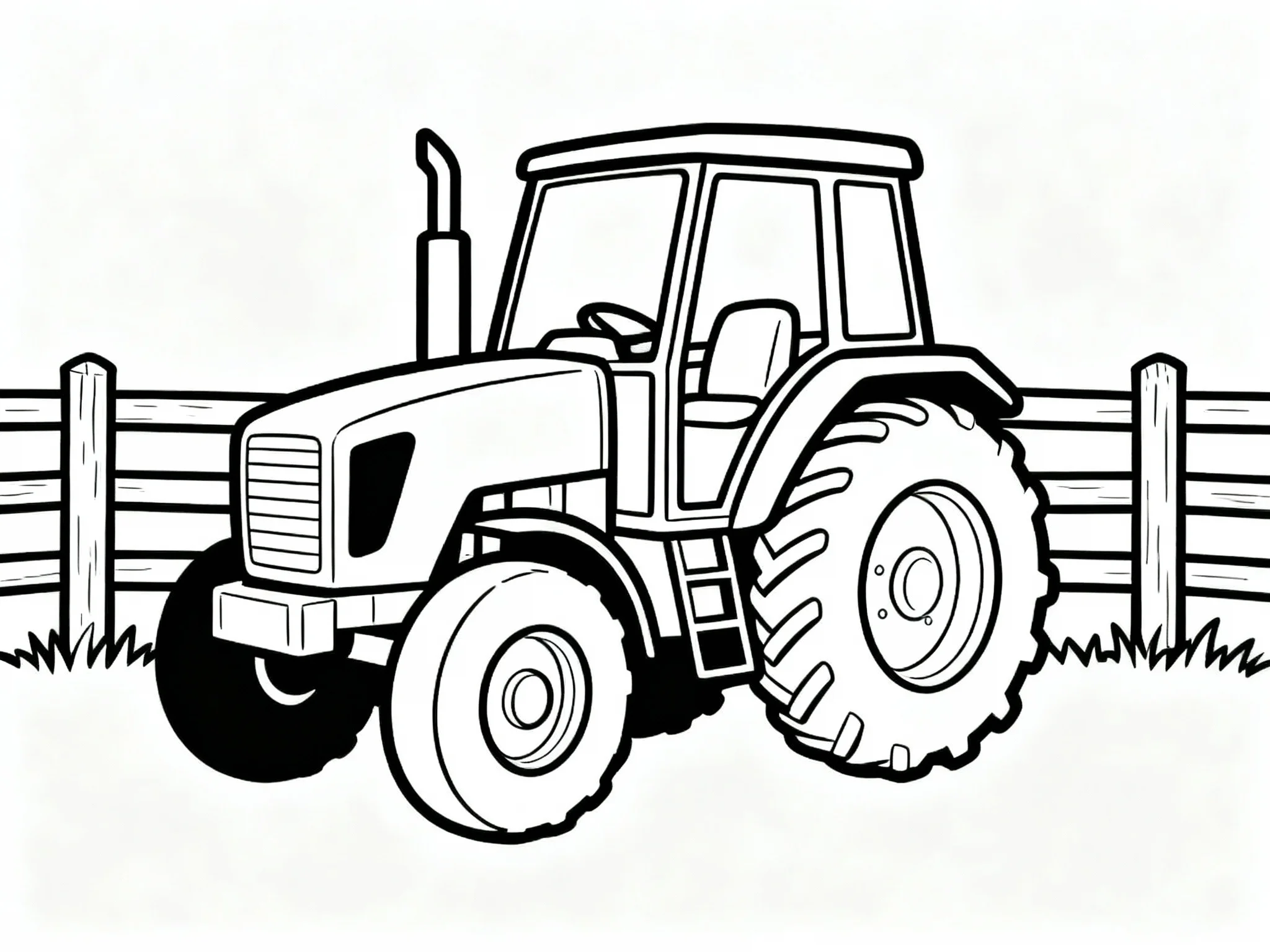 Tractor with Fence