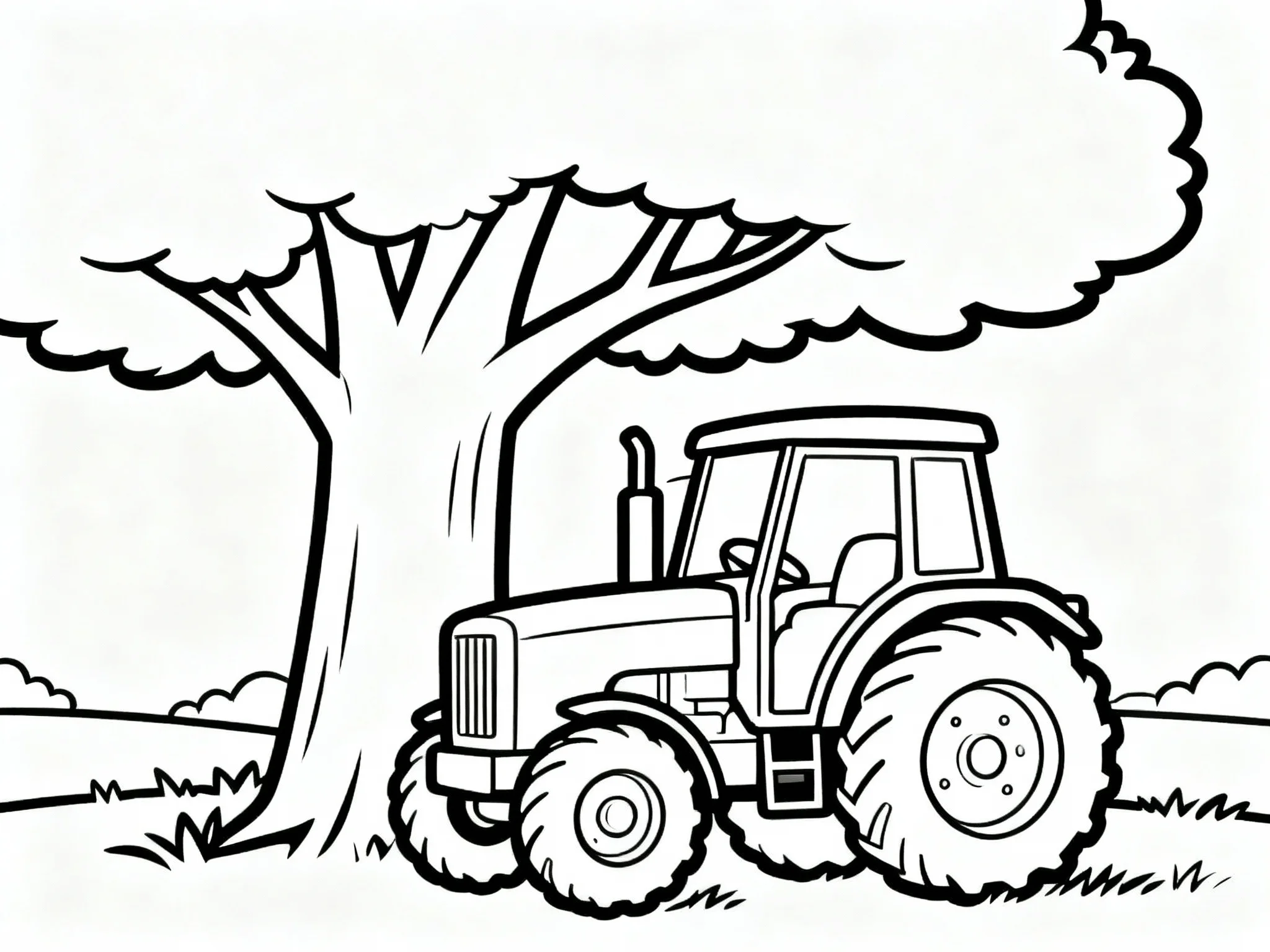 Tractor Under Tree