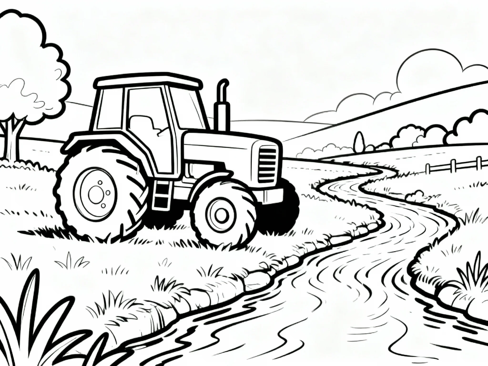 Tractor and Stream