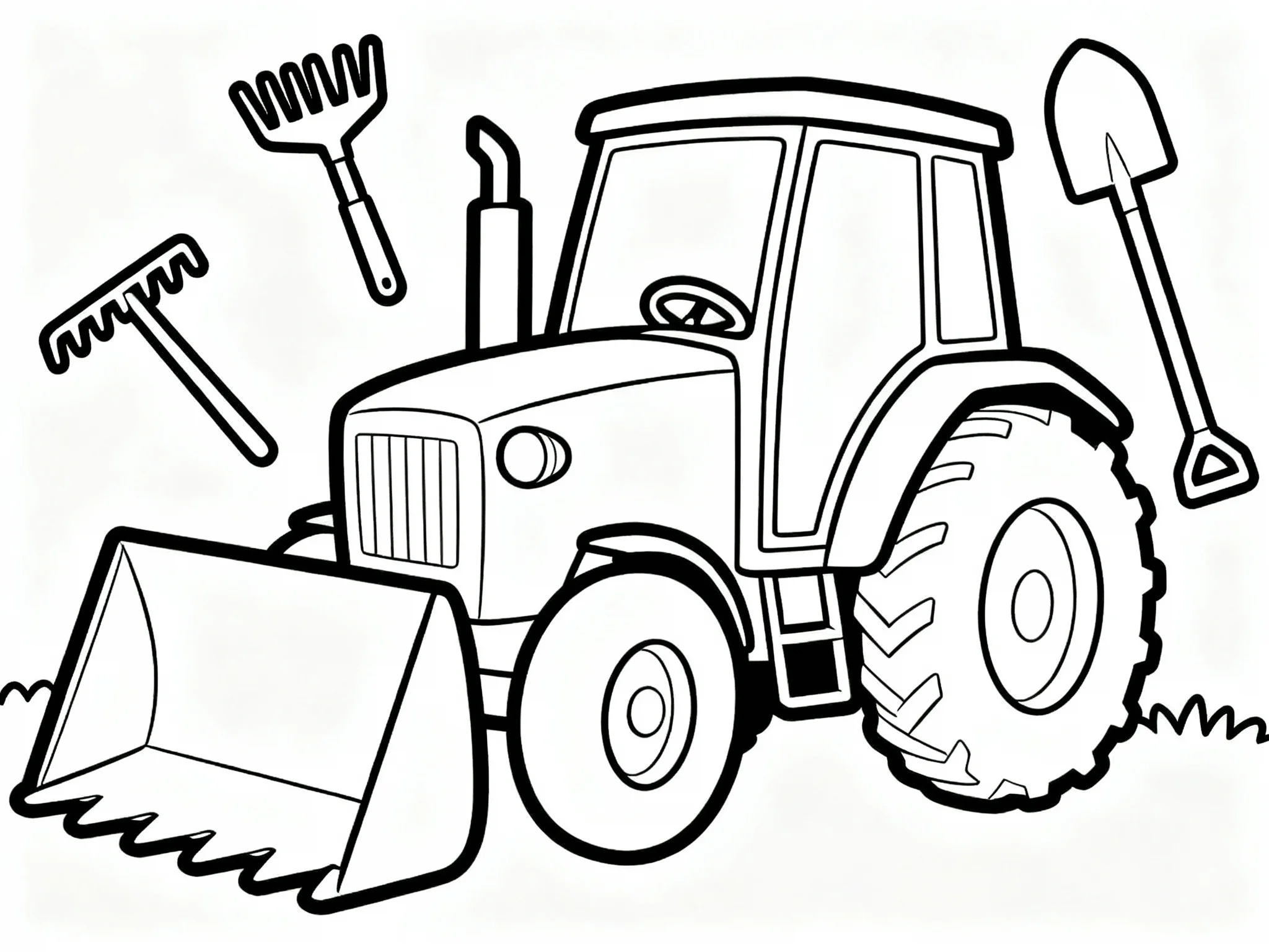 Tractor with Tools
