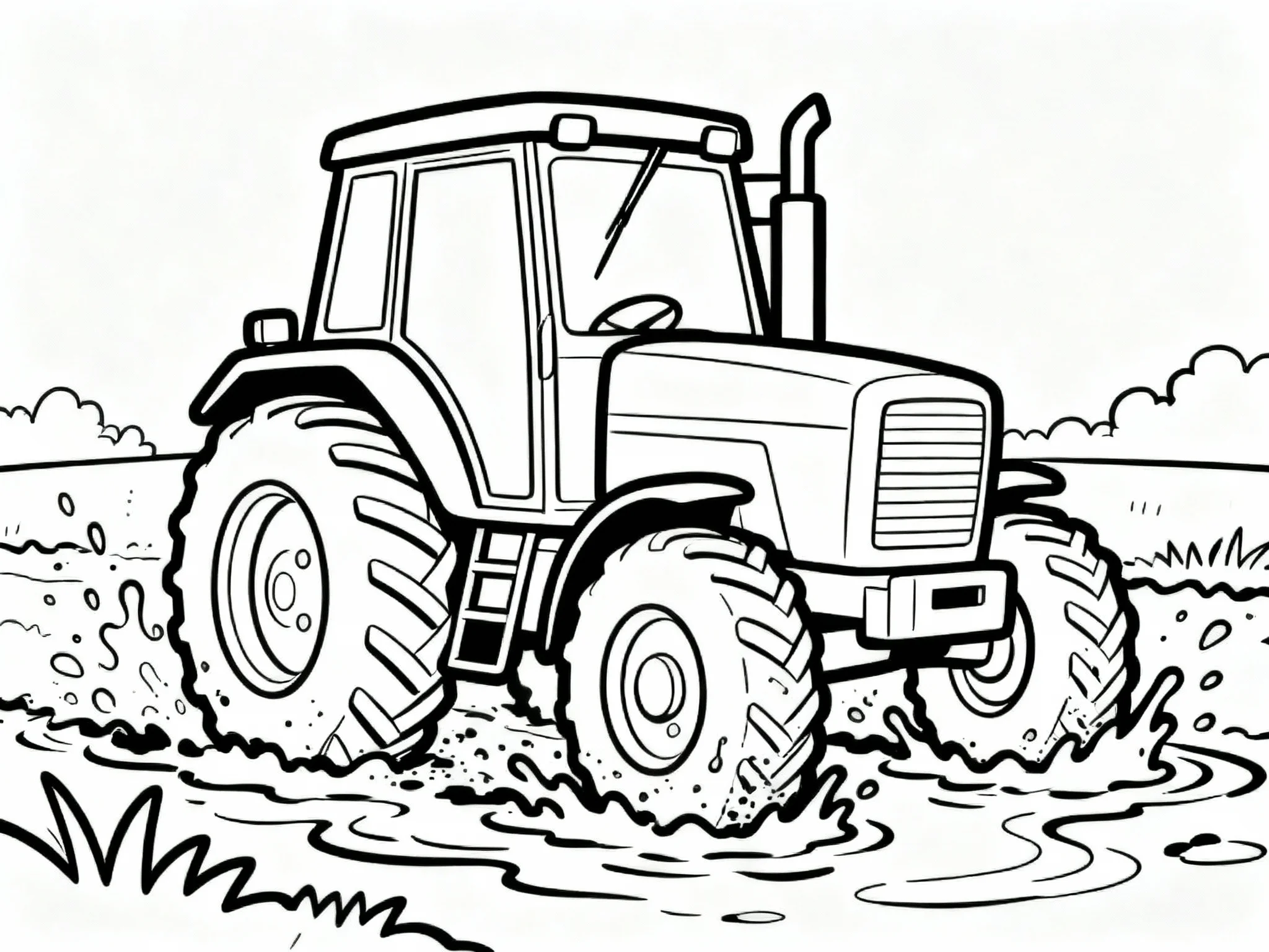 Tractor Muddy Splash