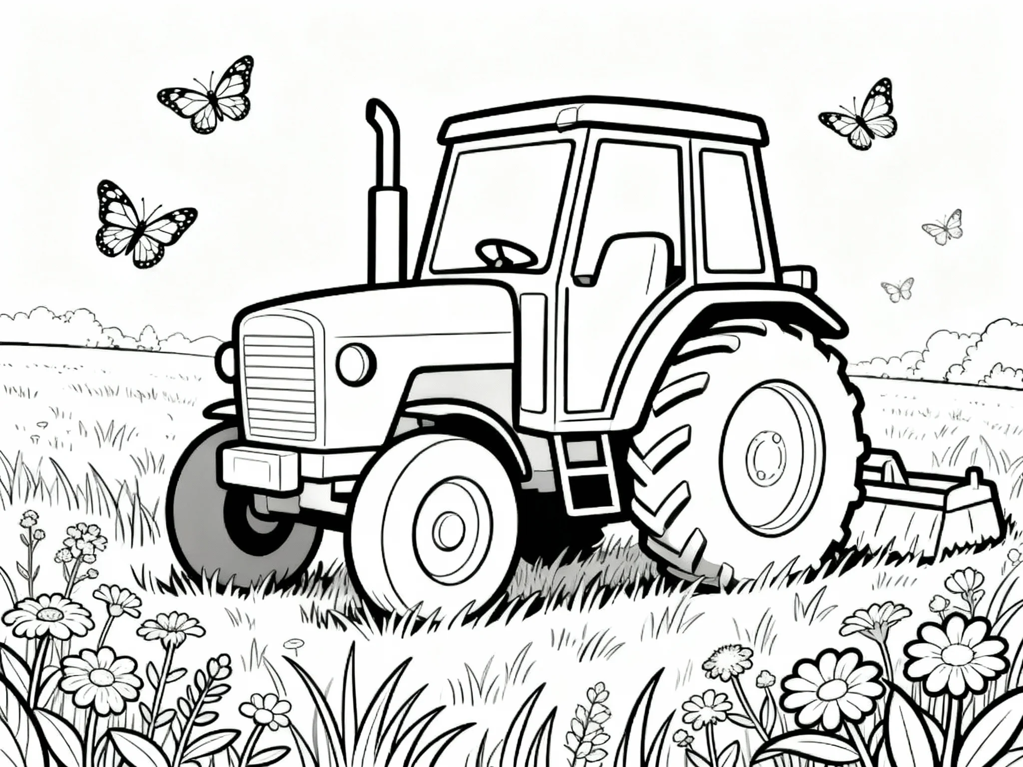 Tractor in Meadow