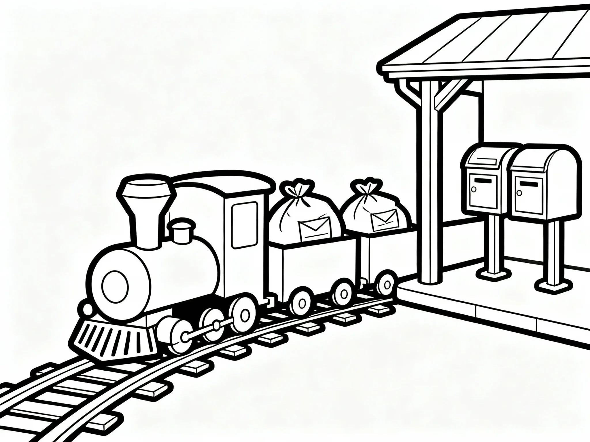 Train With Mailboxes