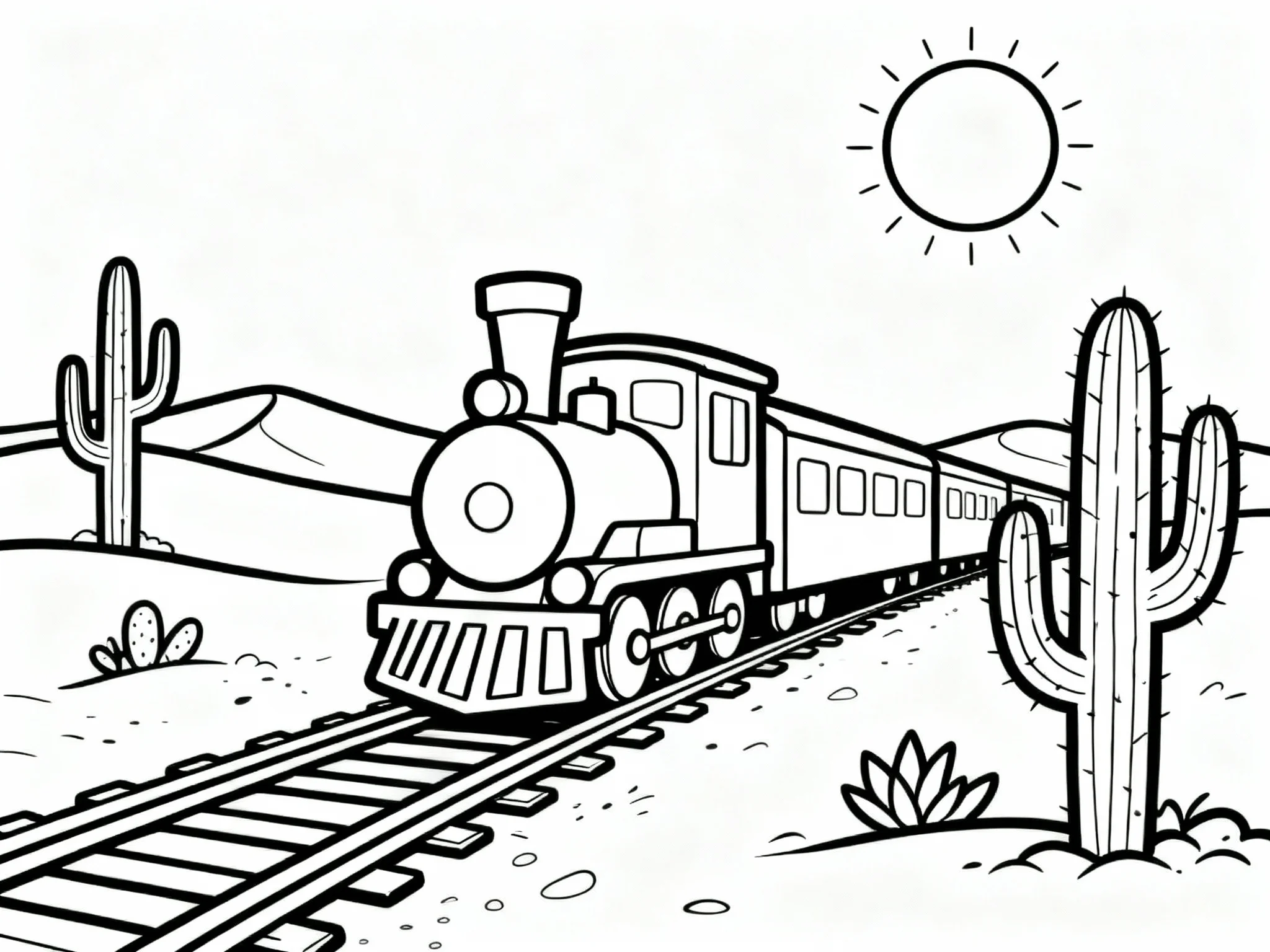 Train Through Desert