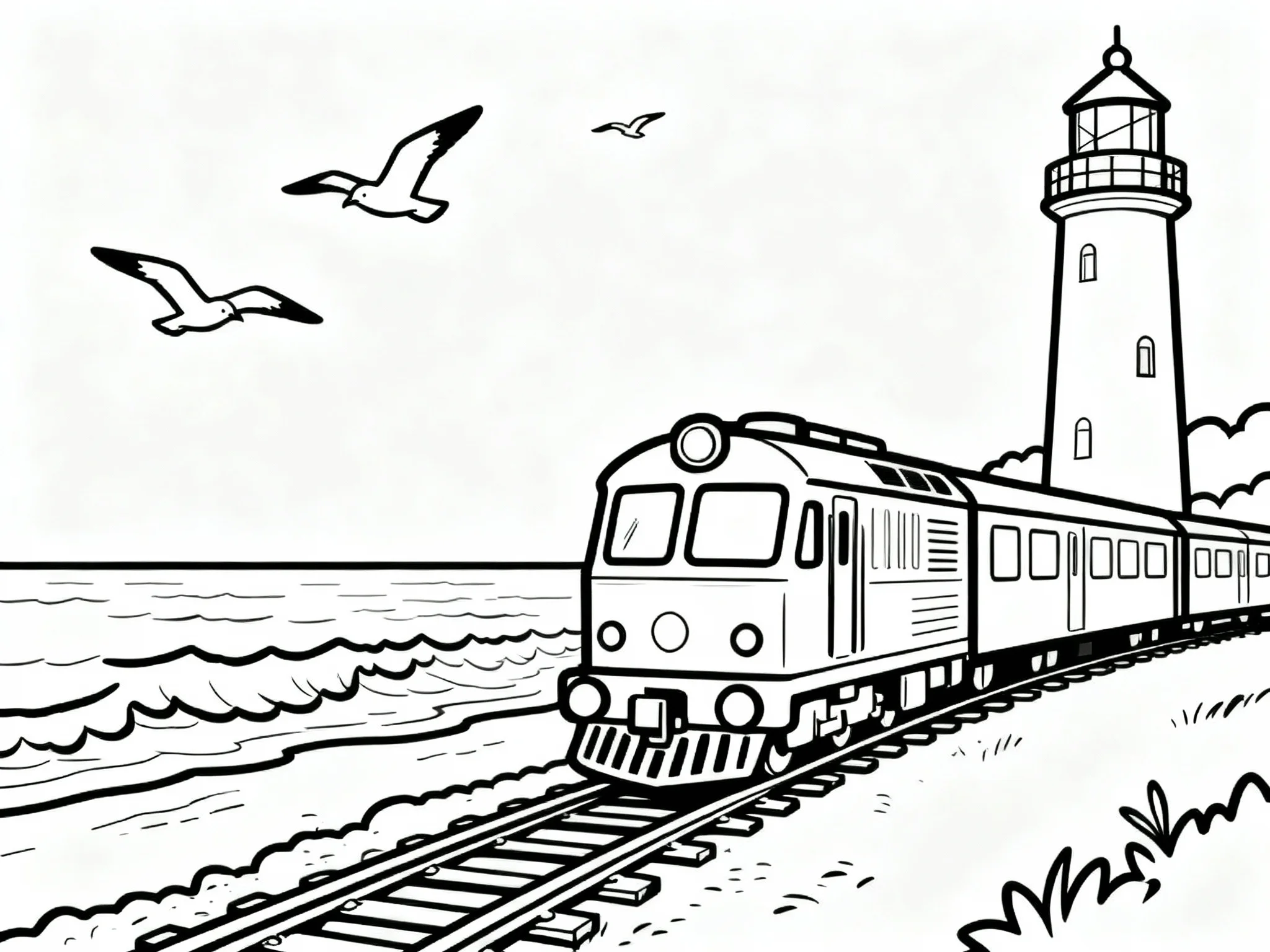 Train and Lighthouse