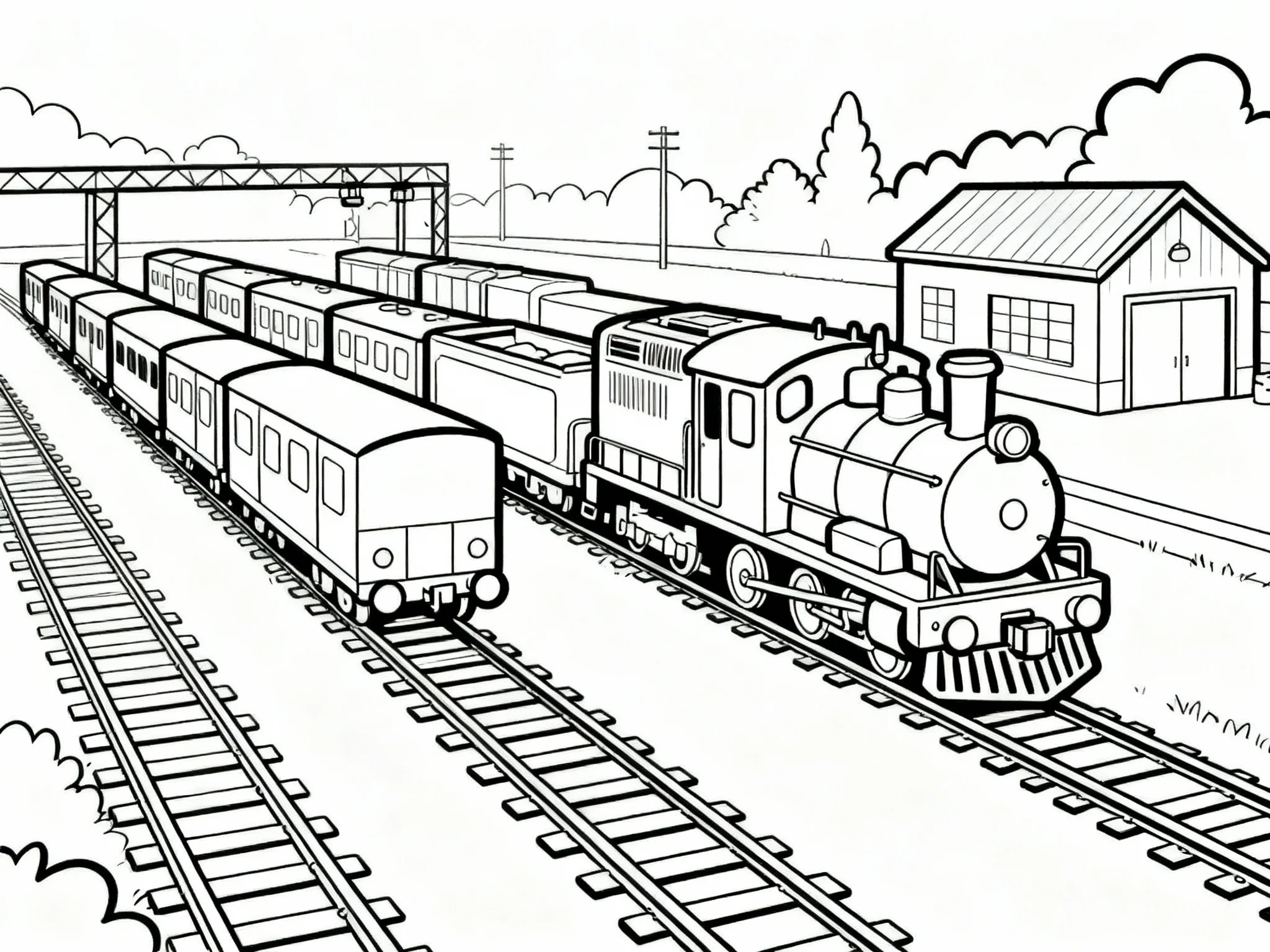 Train at Railway Yard