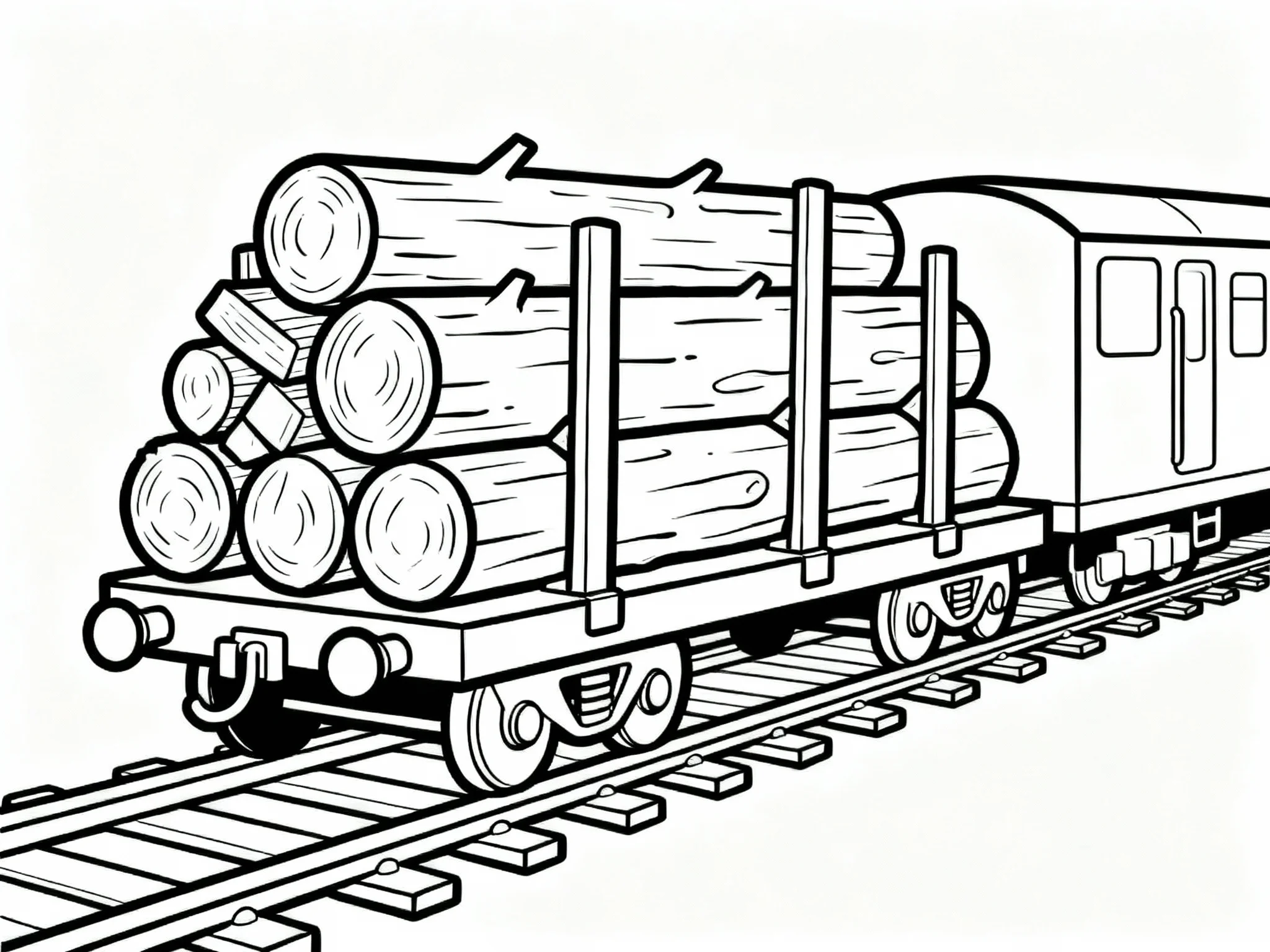 Train Carrying Logs