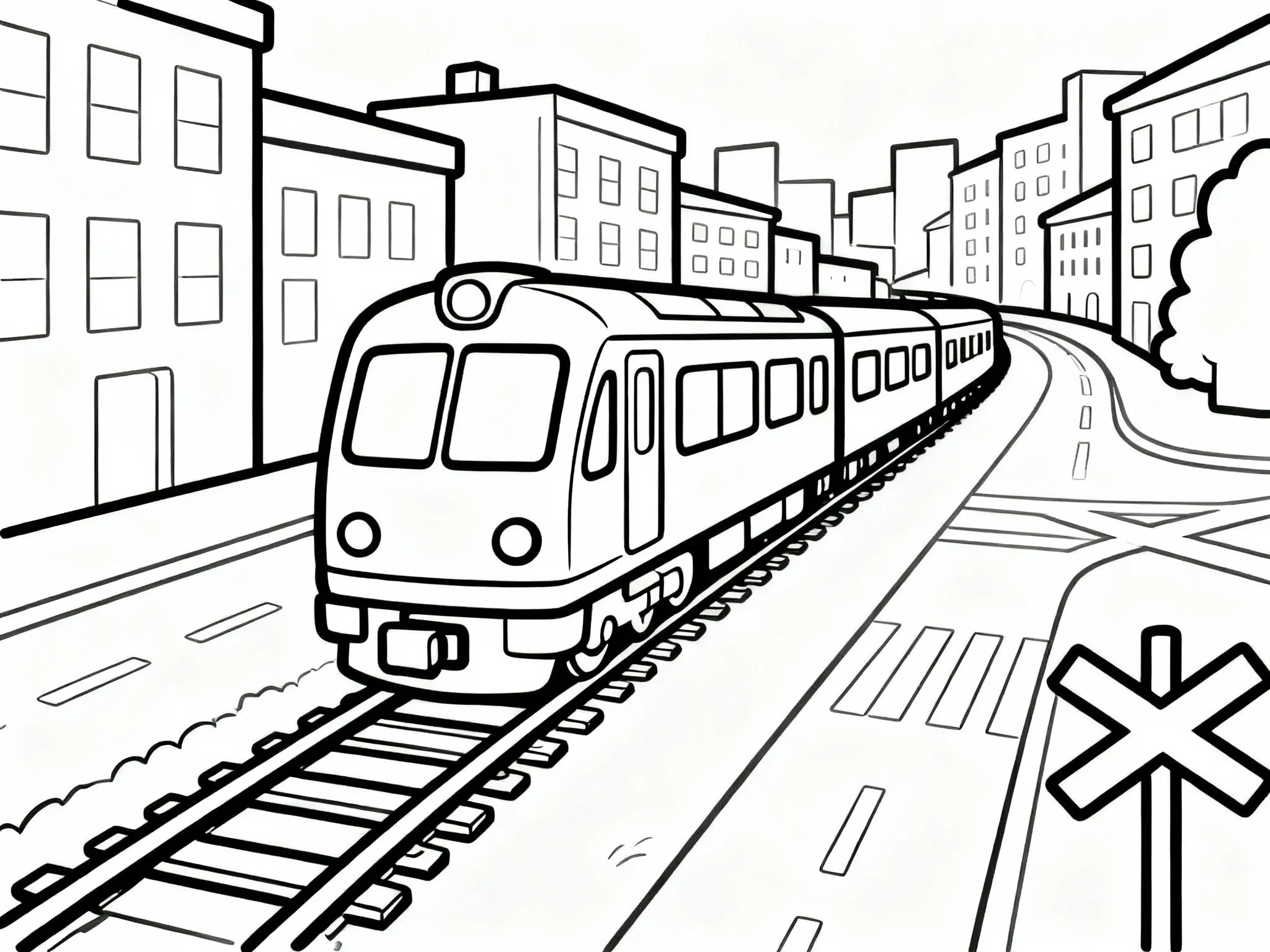 Train Through City