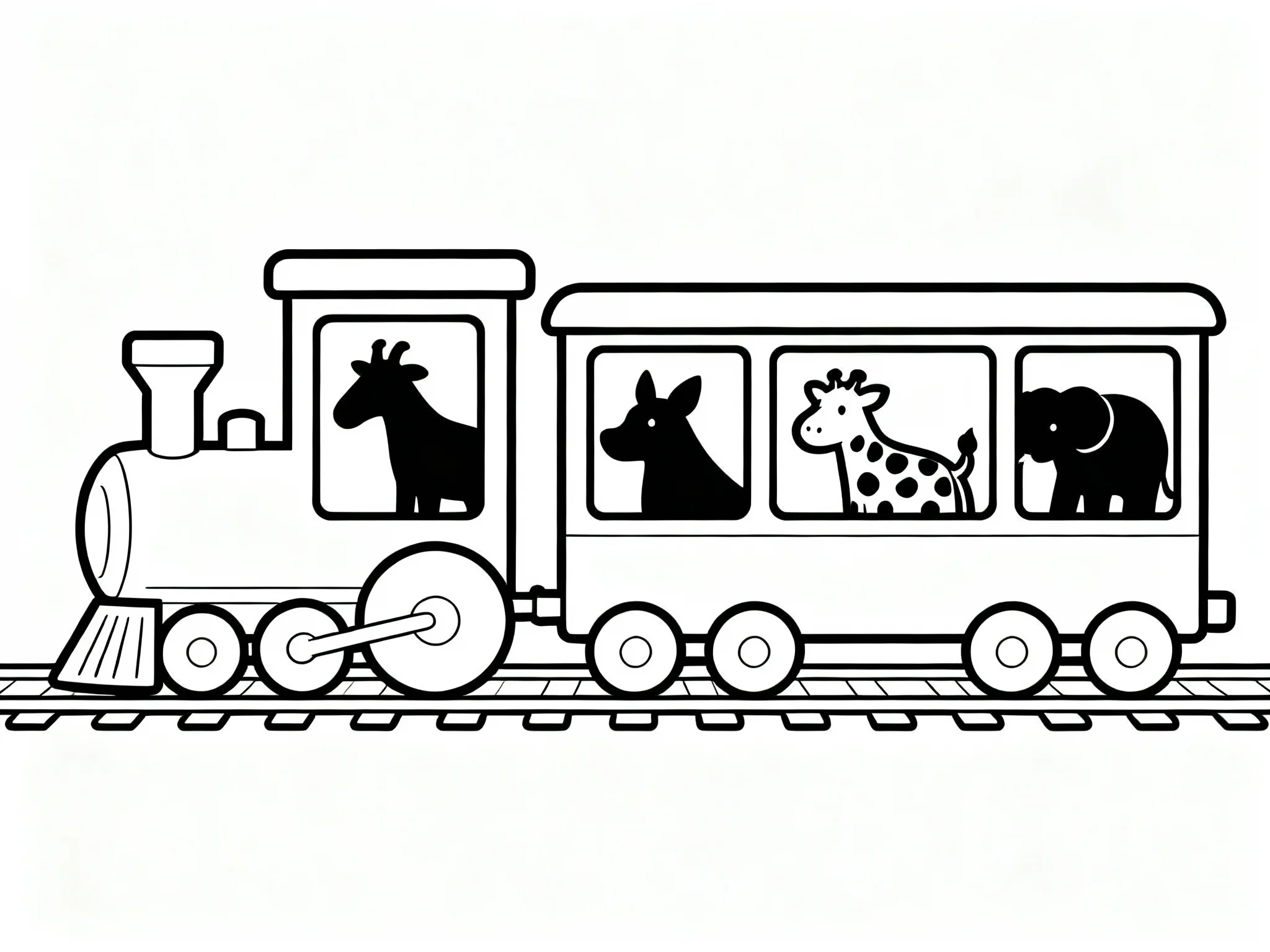 Train Carrying Animals for Zoo