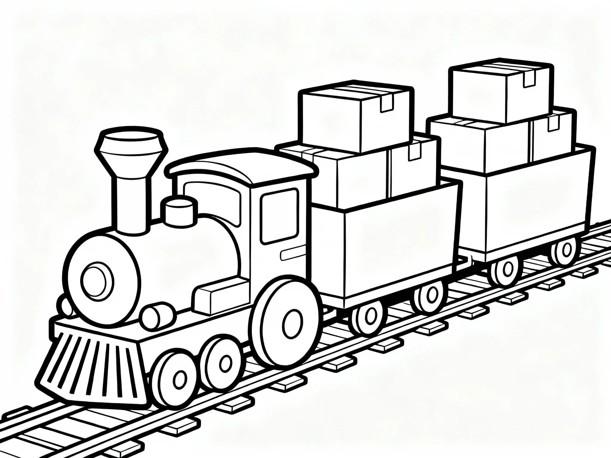 Train with Cargo Boxes