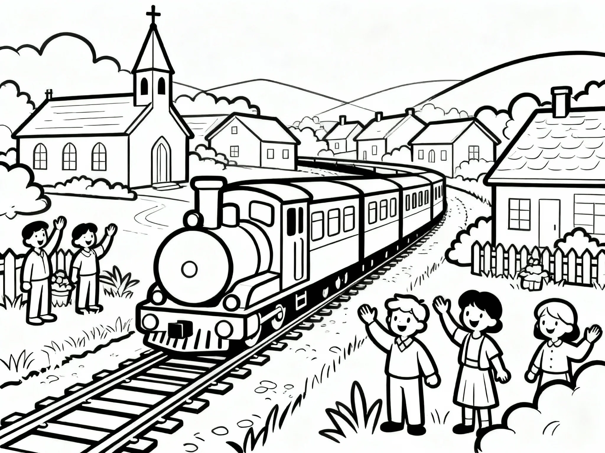 Train Through Village